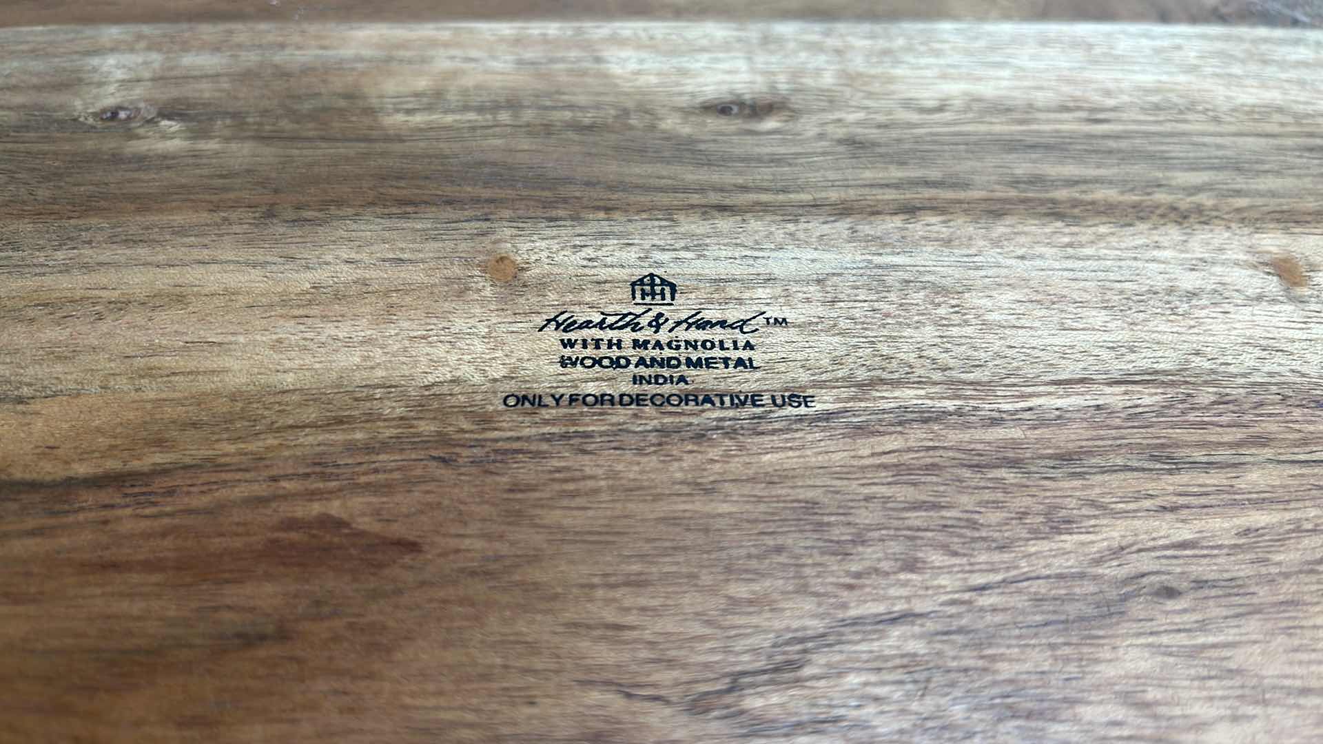 Photo 5 of HEARTH & HAND MAGNOLIA WOOD & METAL TRAY D16”