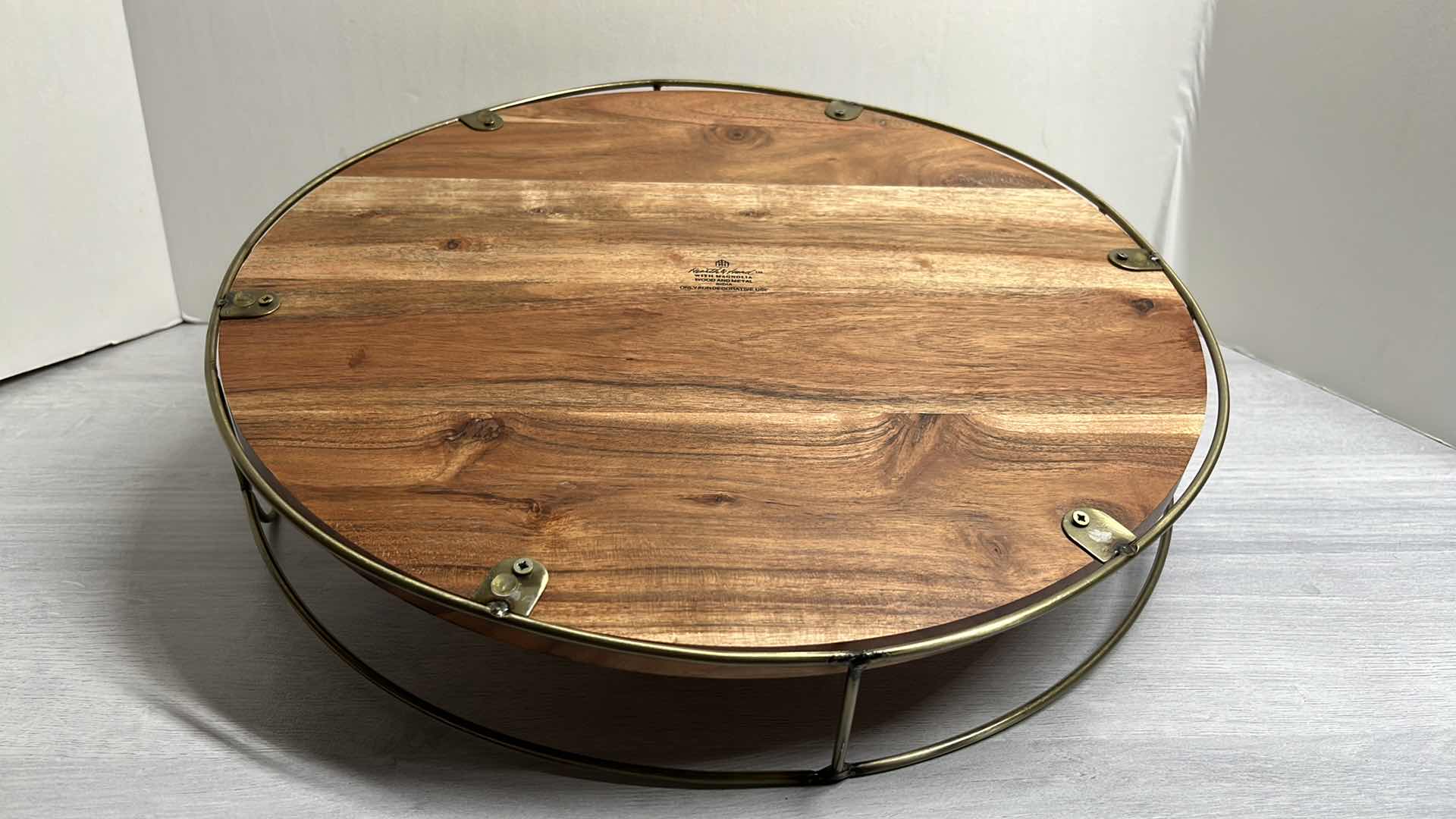 Photo 4 of HEARTH & HAND MAGNOLIA WOOD & METAL TRAY D16”