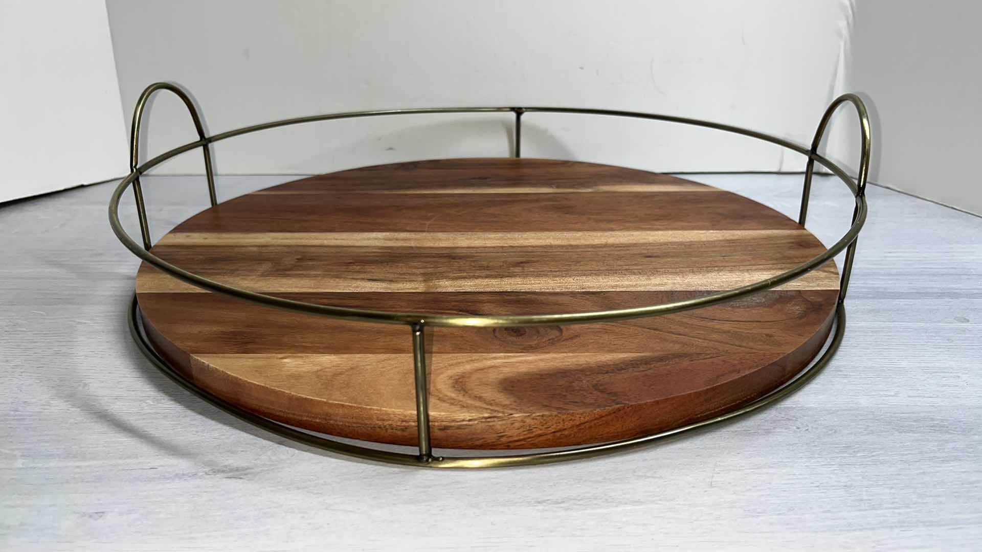 Photo 1 of HEARTH & HAND MAGNOLIA WOOD & METAL TRAY D16”