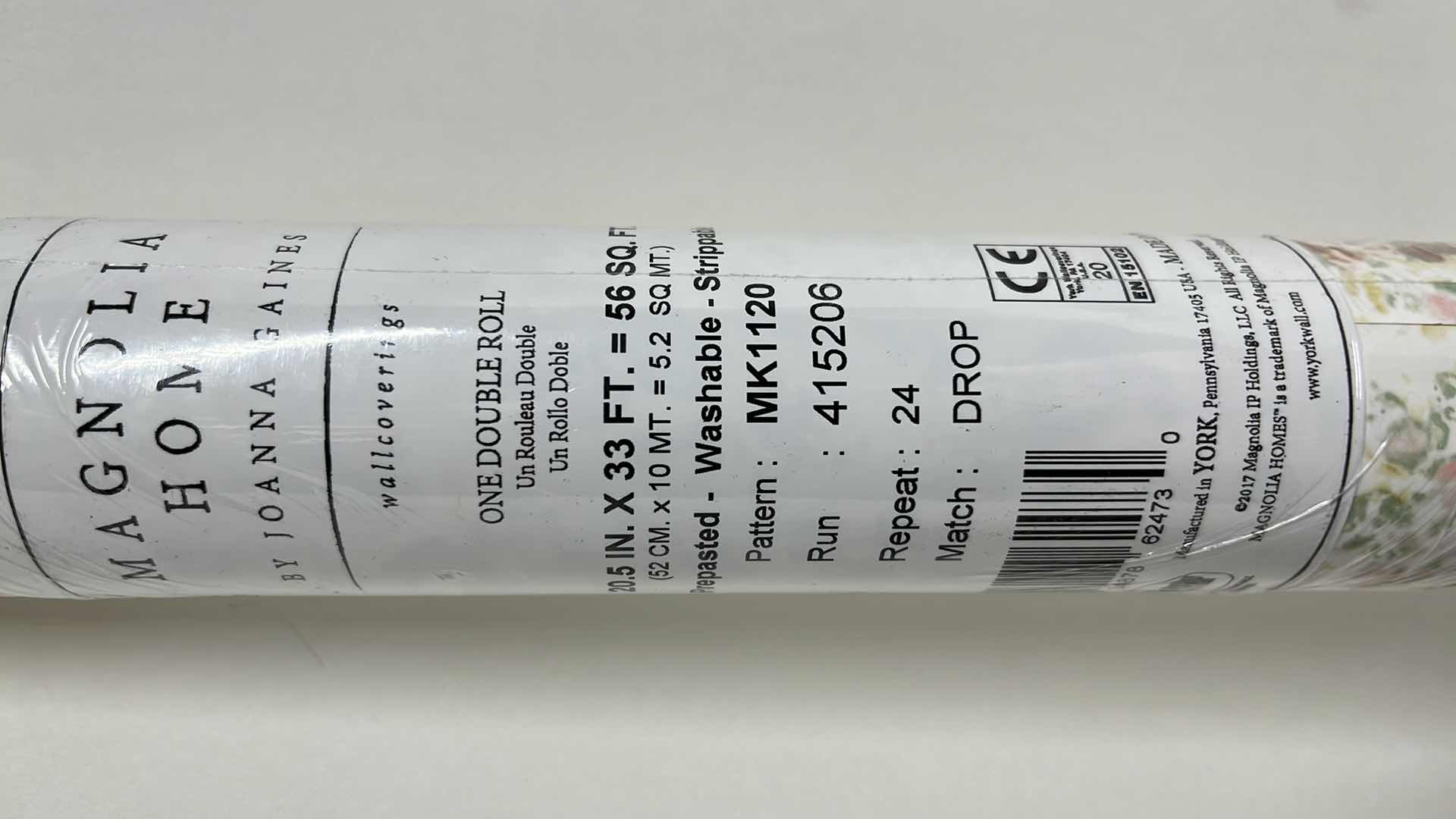 Photo 1 of NEW MAGNOLIA HOME BY JOANNA GAINES WALLCOVERINGS DOUBLE ROLL PATTERN #MK1120