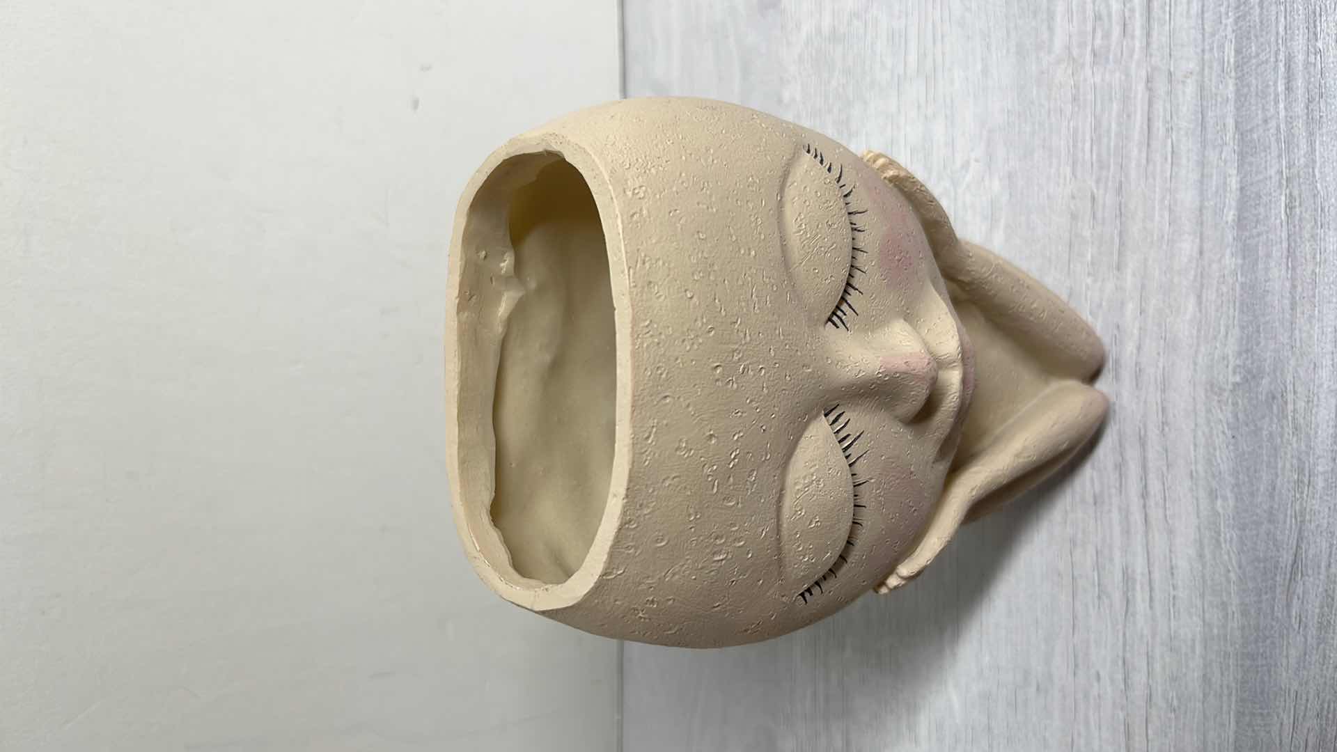 Photo 1 of RESIN FACE FLOWER POT 2.5” X 4.5” H6.5”