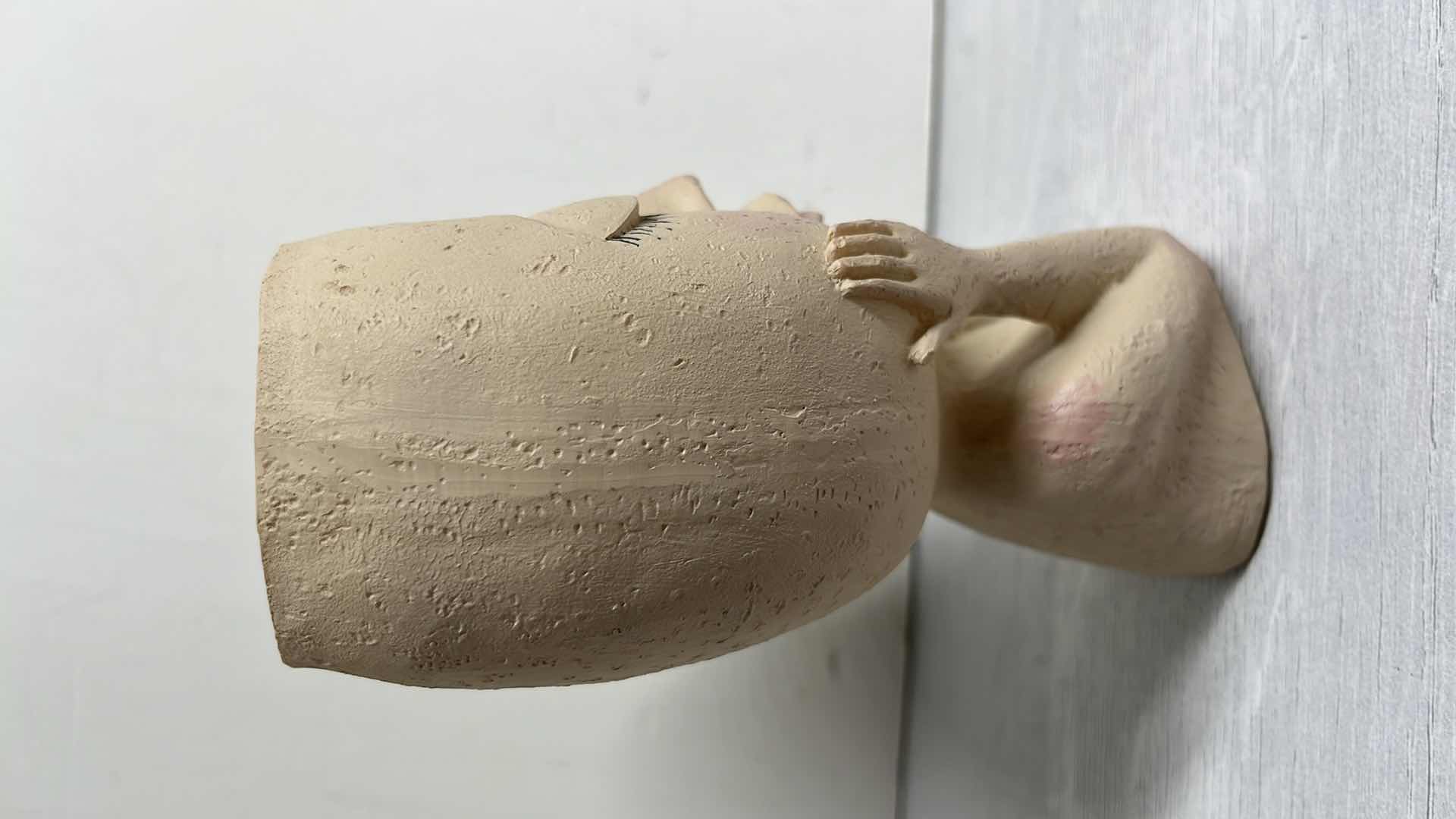 Photo 1 of RESIN FACE FLOWER POT 2.5” X 4.5” H6.5”