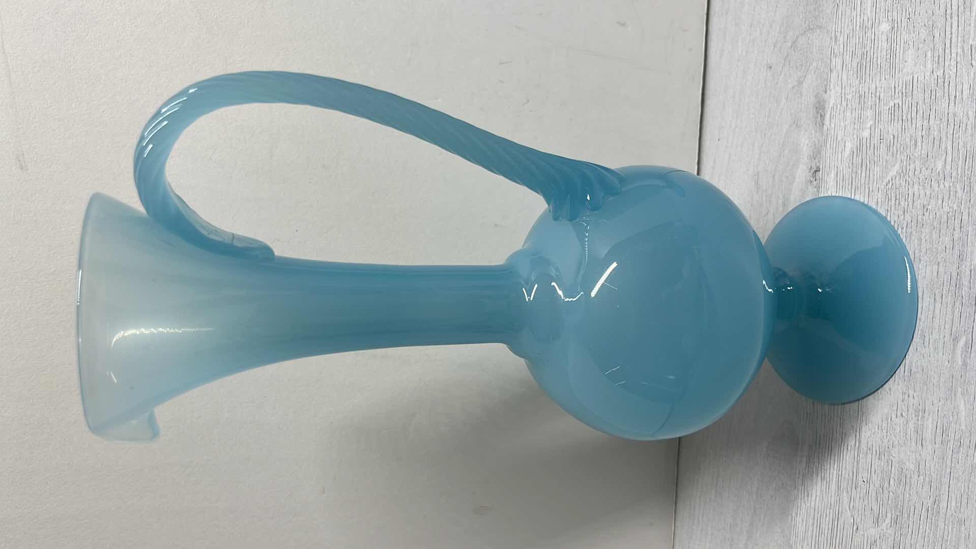 Photo 1 of VINTAGE 1960’S BLUE OPALINE GLASS FIORENTINA ITALY