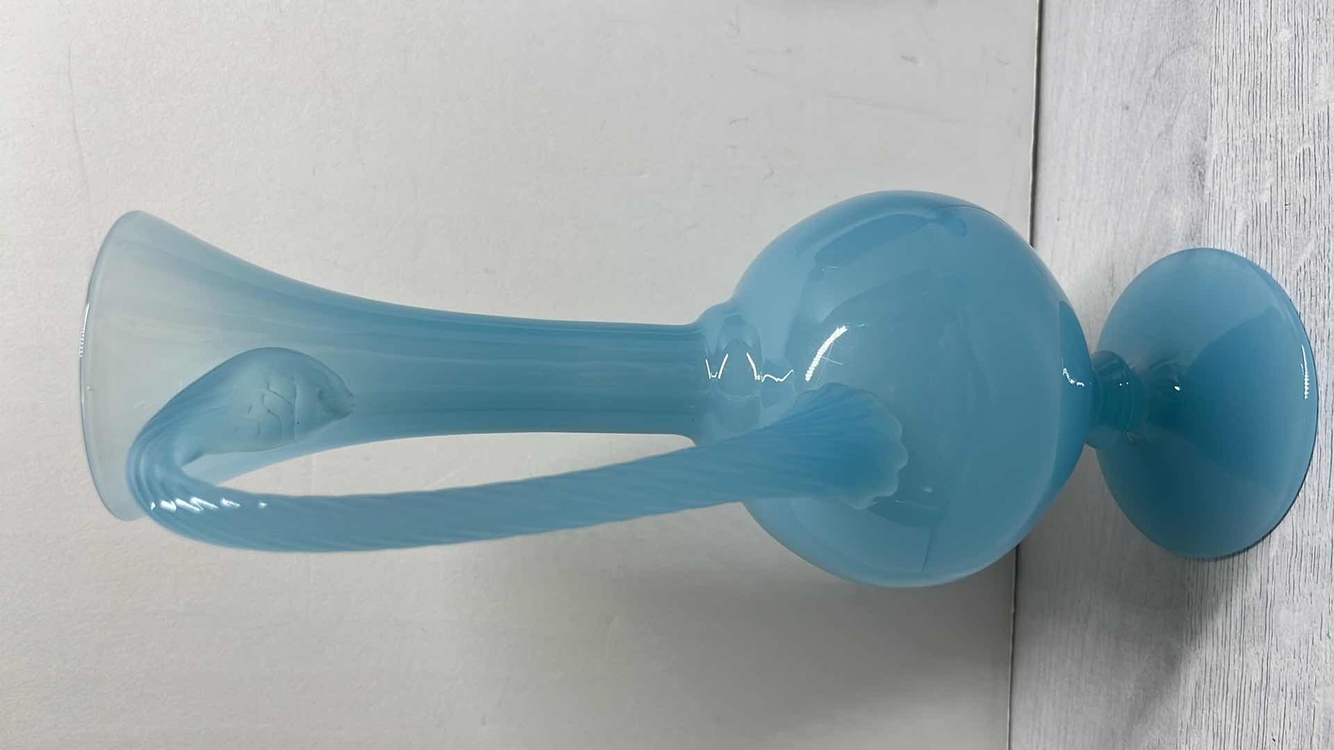 Photo 1 of VINTAGE 1960’S BLUE OPALINE GLASS FIORENTINA ITALY