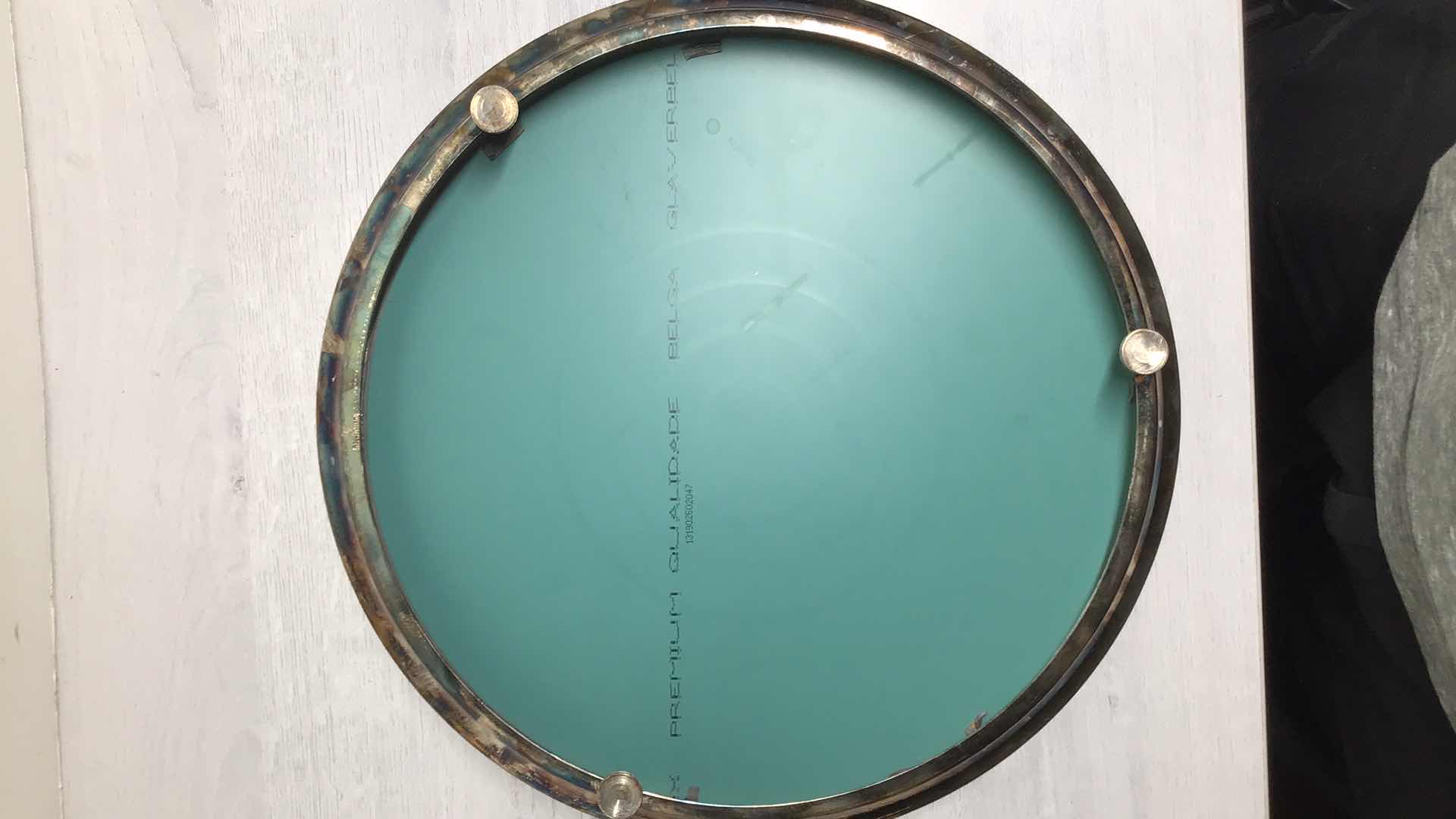 Photo 1 of ST JAMES SILVER PLATED TRAY WITH REMOVABLE MIRROR GLASS PANE ON BOTTOM