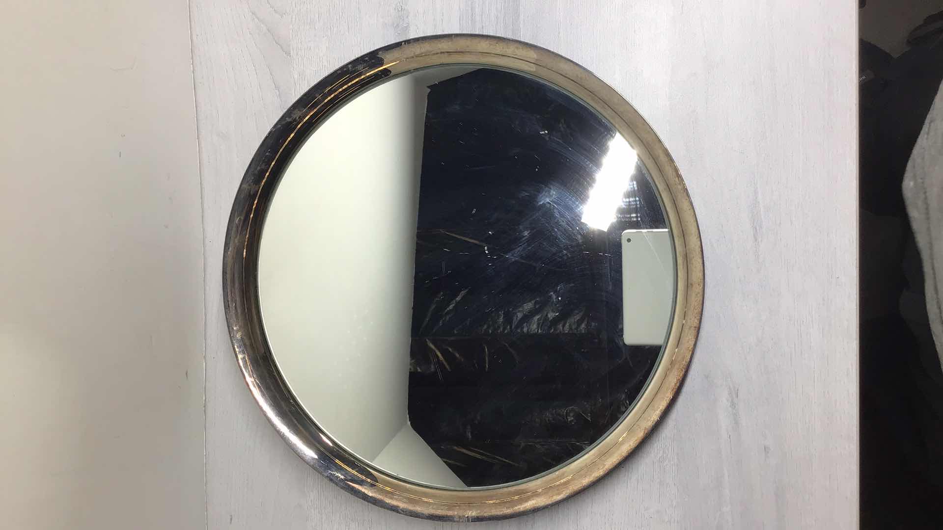 Photo 1 of ST JAMES SILVER PLATED TRAY WITH REMOVABLE MIRROR GLASS PANE ON BOTTOM