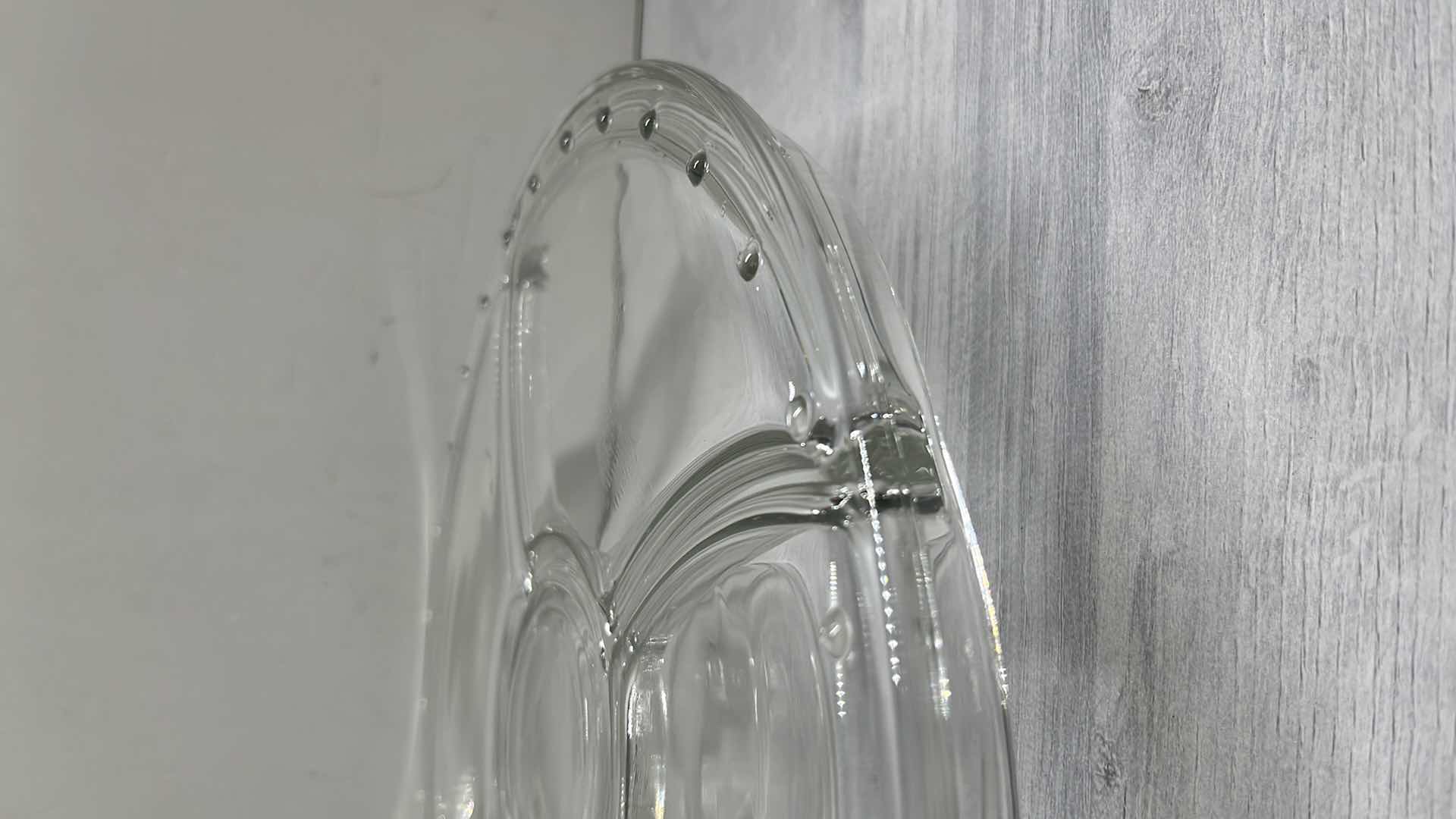 Photo 1 of LUIGI BORMIOLI 2-IN-1 GLASS CAKE STAND & DIP/VEGGIE SERVING DISH 12” X 12” H2.75”