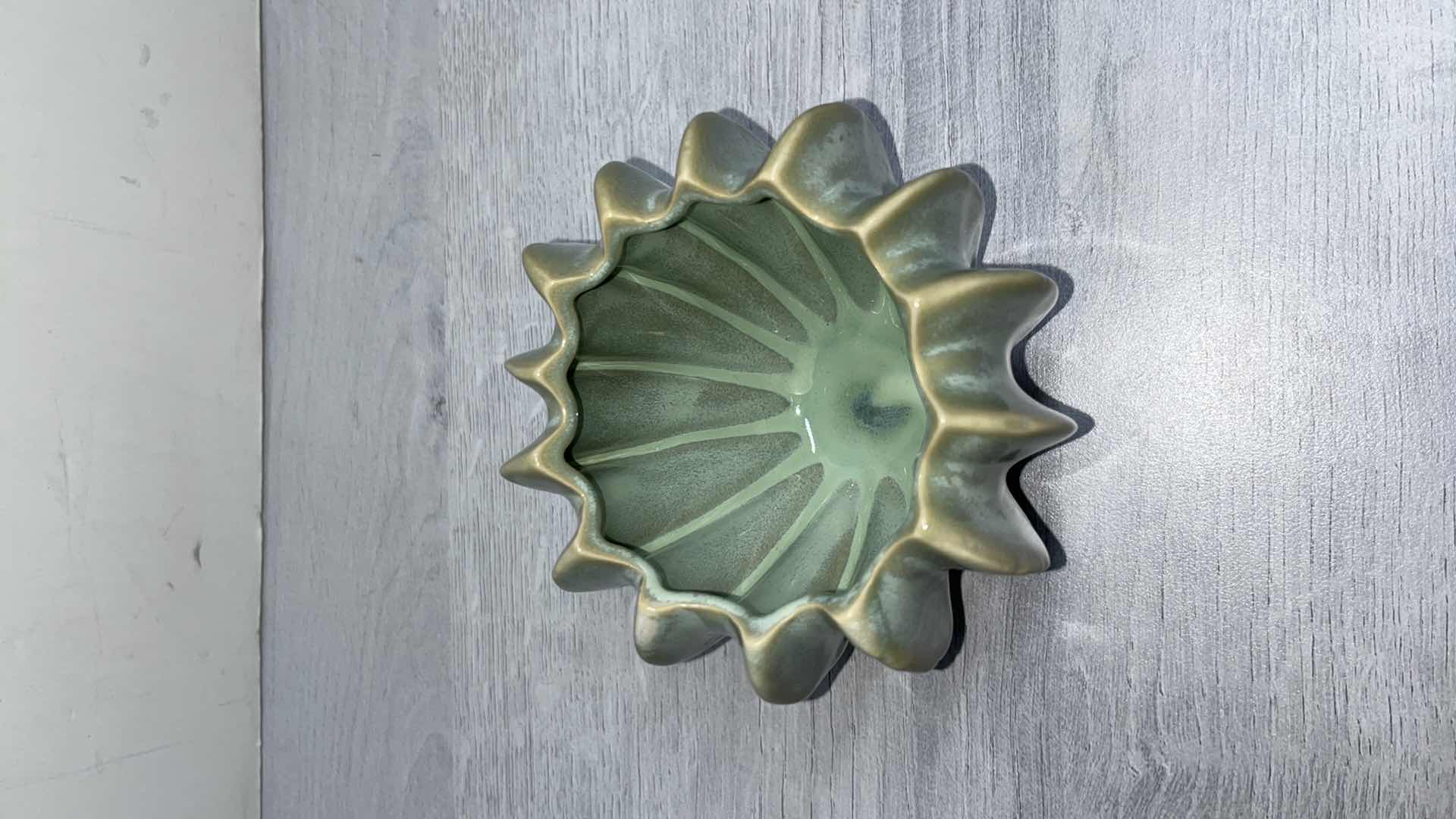 Photo 1 of TWO’S COMPANY SMALL CELADON GOURD CERAMIC 4.75” X 3.75”