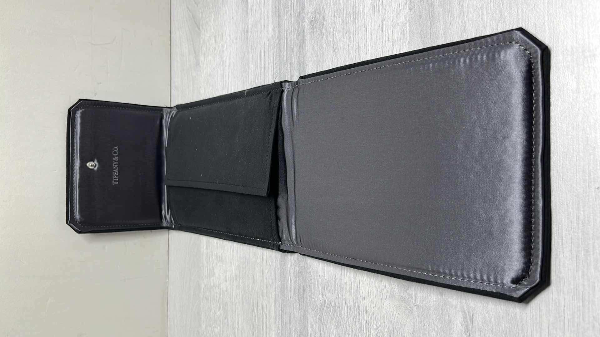 Photo 1 of TIFFANY & CO. BLACK SUEDE FOLDING NECKLACE PRESENTATION STORAGE POUCH
