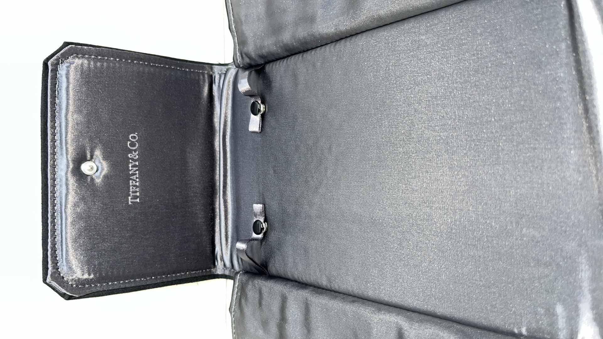 Photo 1 of TIFFANY & CO. BLACK SUEDE FOLDING NECKLACE PRESENTATION STORAGE POUCH