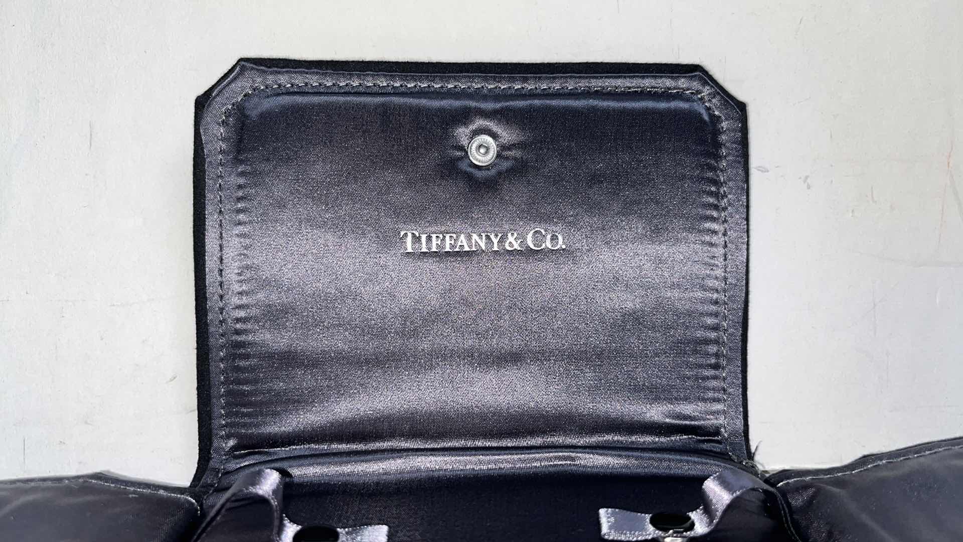 Photo 1 of TIFFANY & CO. BLACK SUEDE FOLDING NECKLACE PRESENTATION STORAGE POUCH