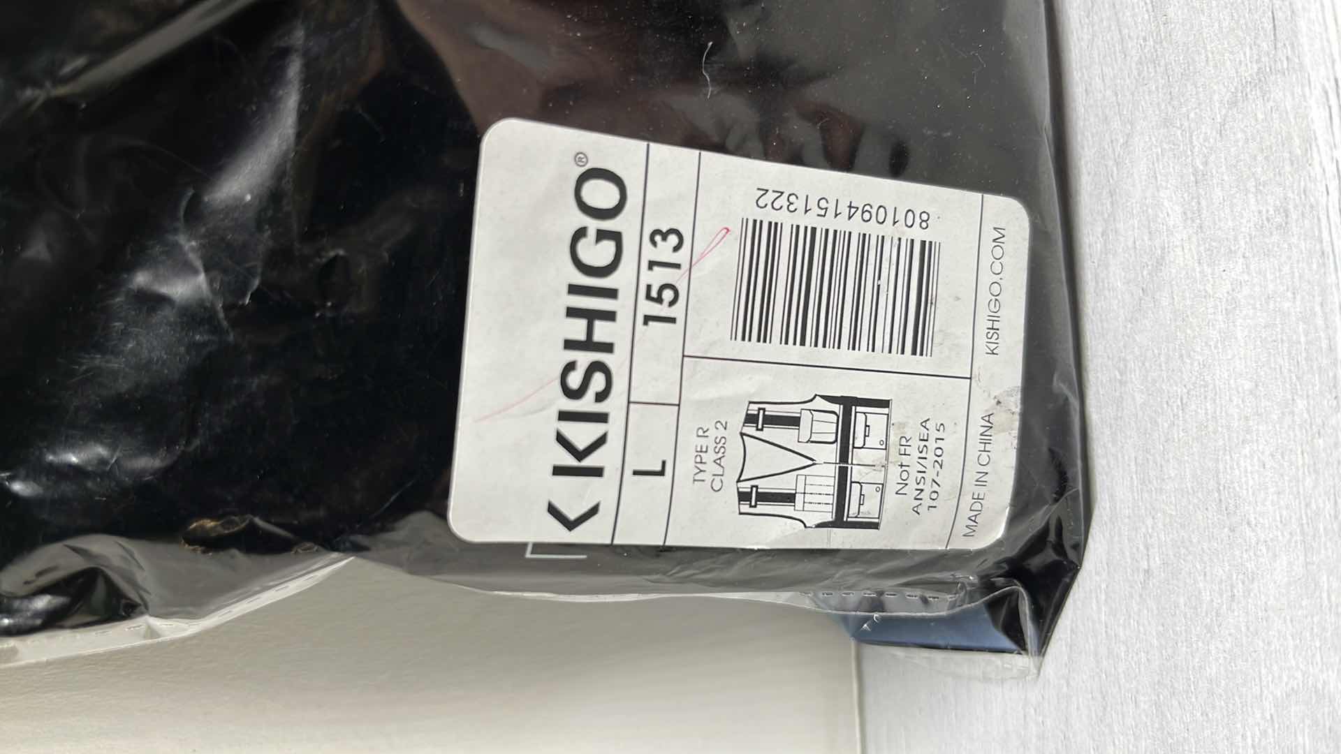 Photo 1 of NEW KISHIGO PREMIUM BLACK SERIES HEAVY DUTY ZIPPER SAFETY VEST ANSI 107 TYPE R CLASS 2 STYLE 1513 & HANDHELD CROSSING GUARD STOP/SLOW SIGN