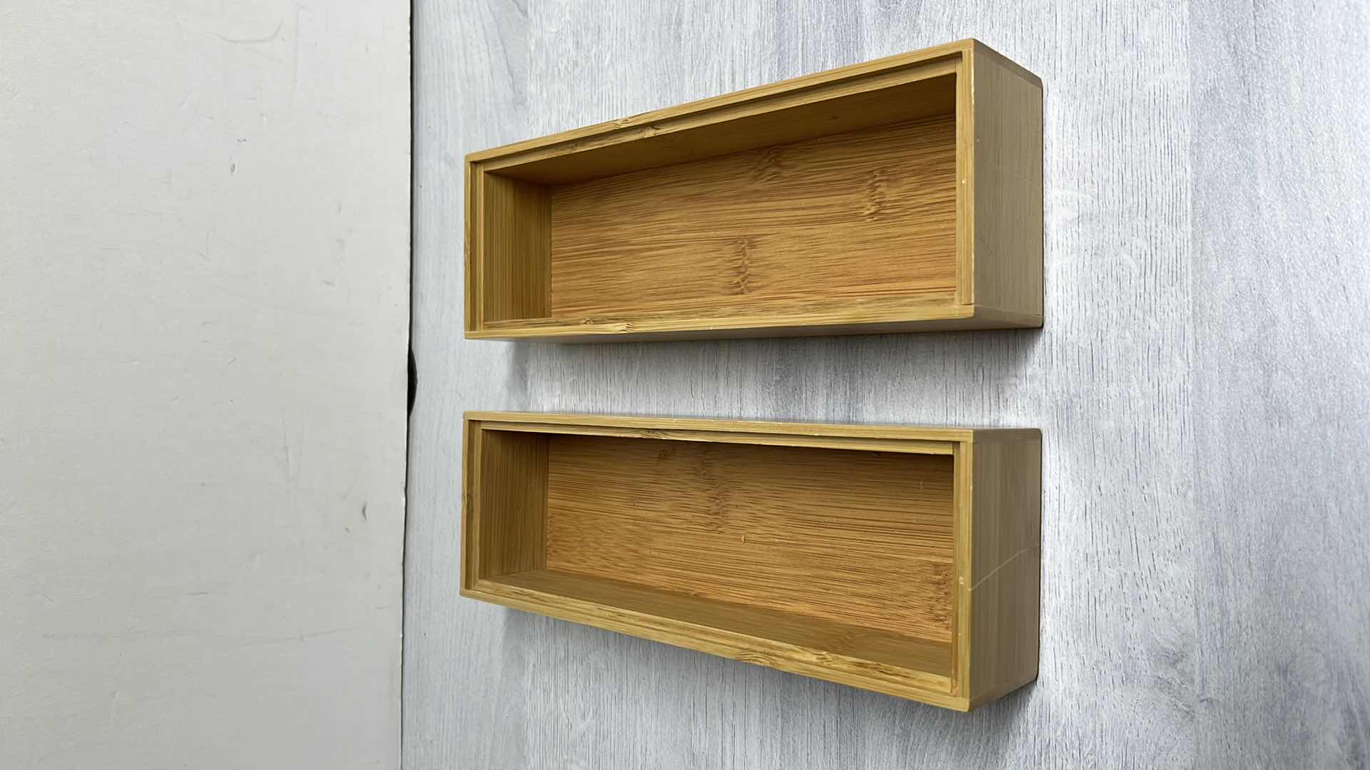 Photo 4 of THE CONTAINER STORE STACKABLE BAMBOO DRAWER ORGANIZERS (6 PCS)