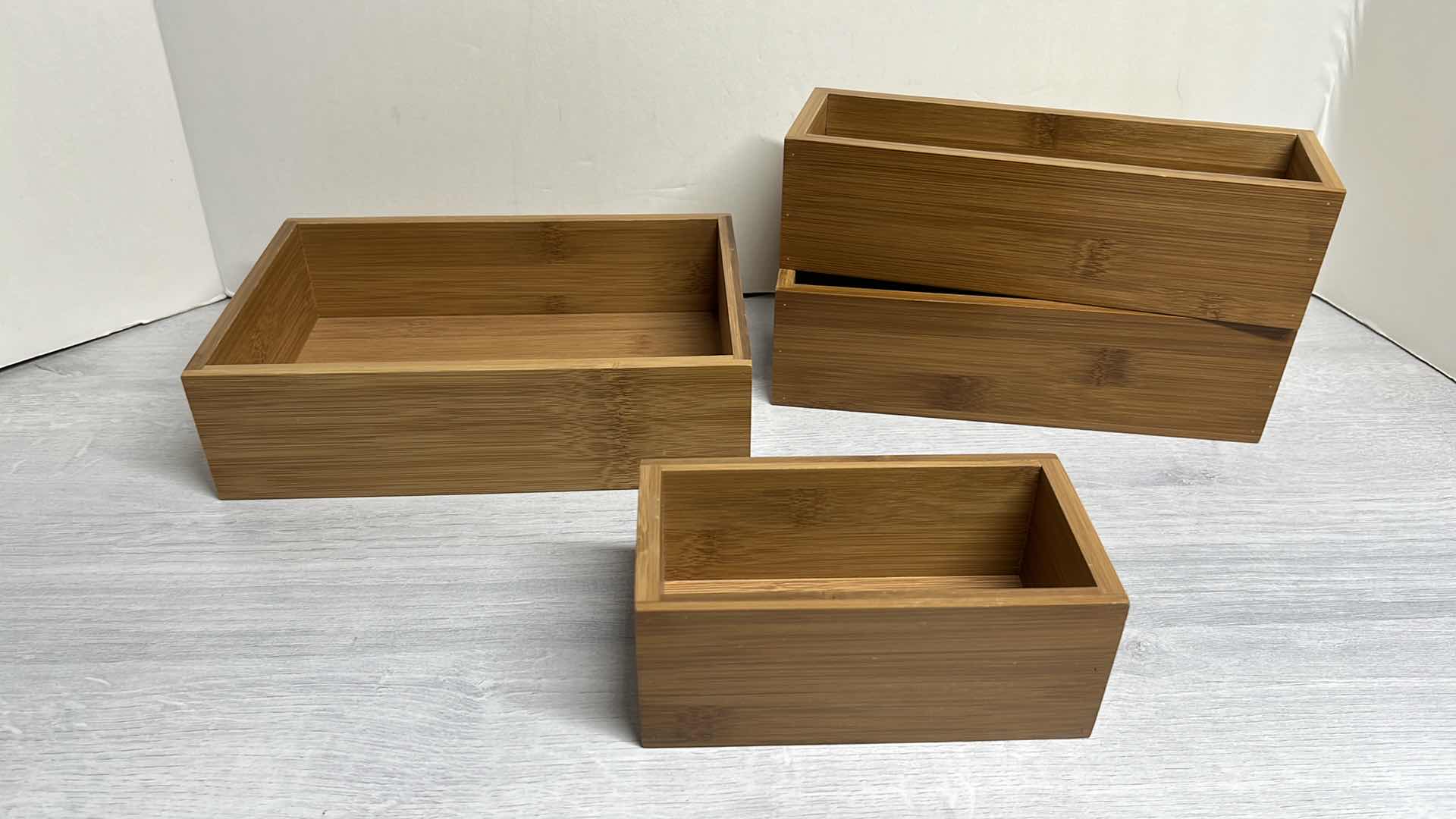 Photo 1 of BAMBOO DRAWER ORGANIZERS (4 PCS)