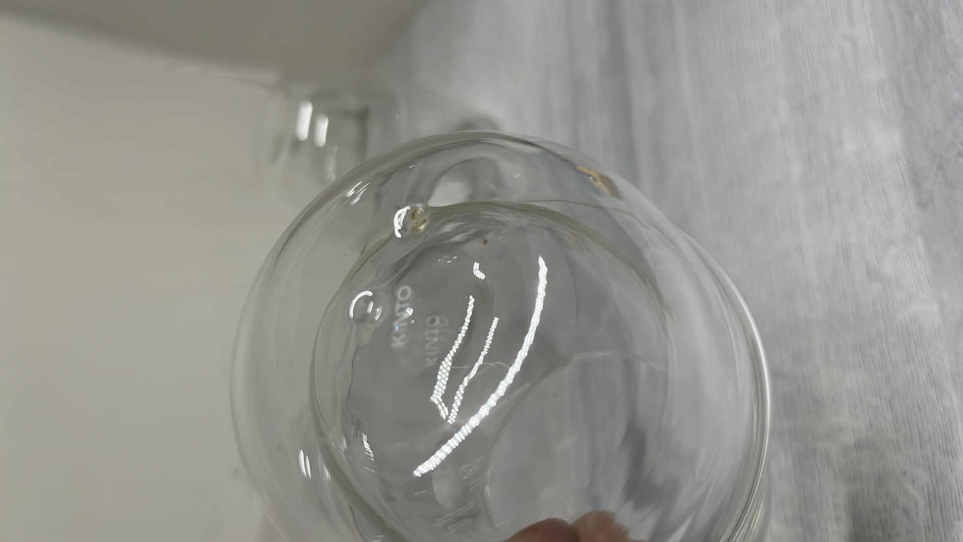 Photo 1 of KINTO KRONOS DOUBLE WALL 8.5oz COFFEE CUP, HEAT RESISTANT GLASS (4)