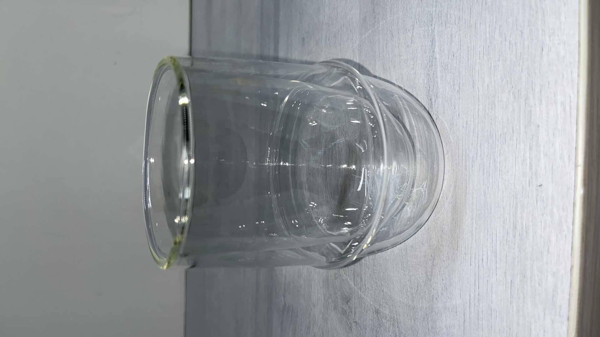 Photo 1 of KINTO KRONOS DOUBLE WALL 8.5oz COFFEE CUP, HEAT RESISTANT GLASS (4)