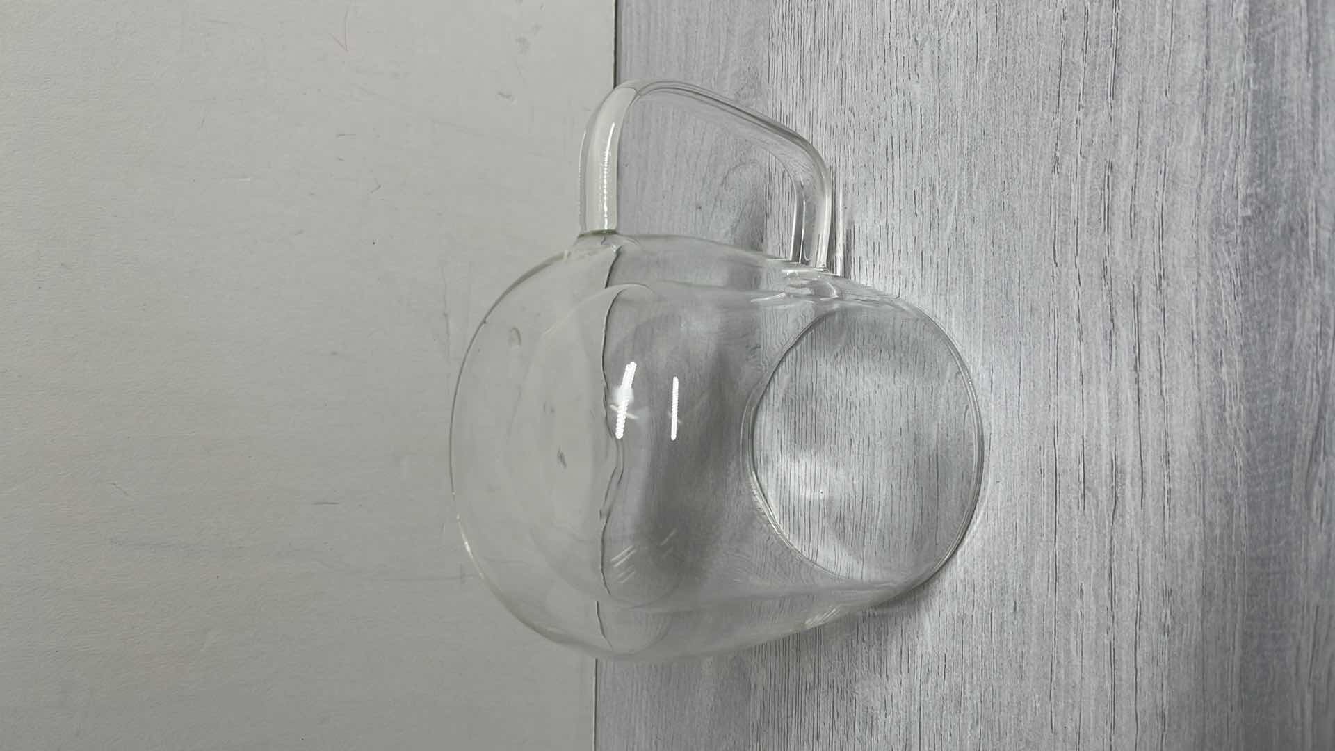 Photo 1 of DOUBLE WALL GLASS HEAT RESISTANT COFFEE MUGS (2)