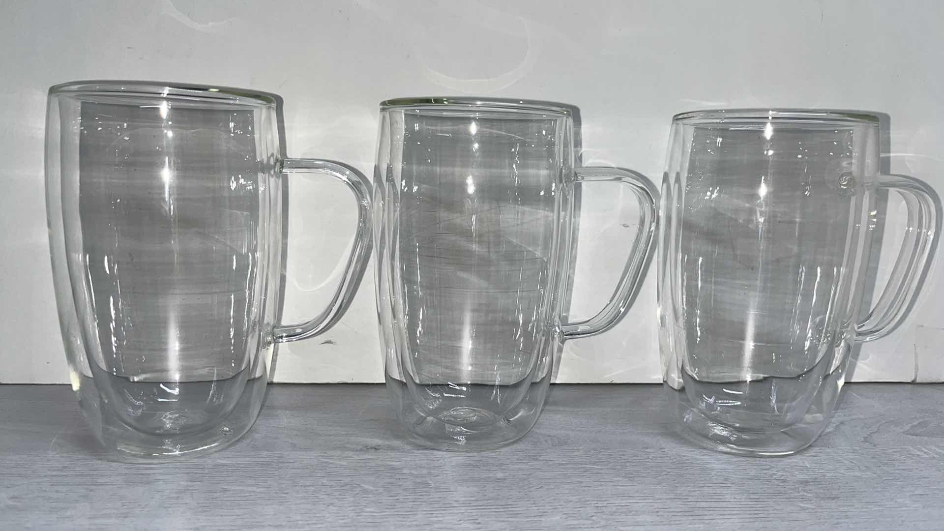 Photo 1 of DOUBLE WALL HEAT RESISTANT DRINKING GLASSES 5.75” (3)