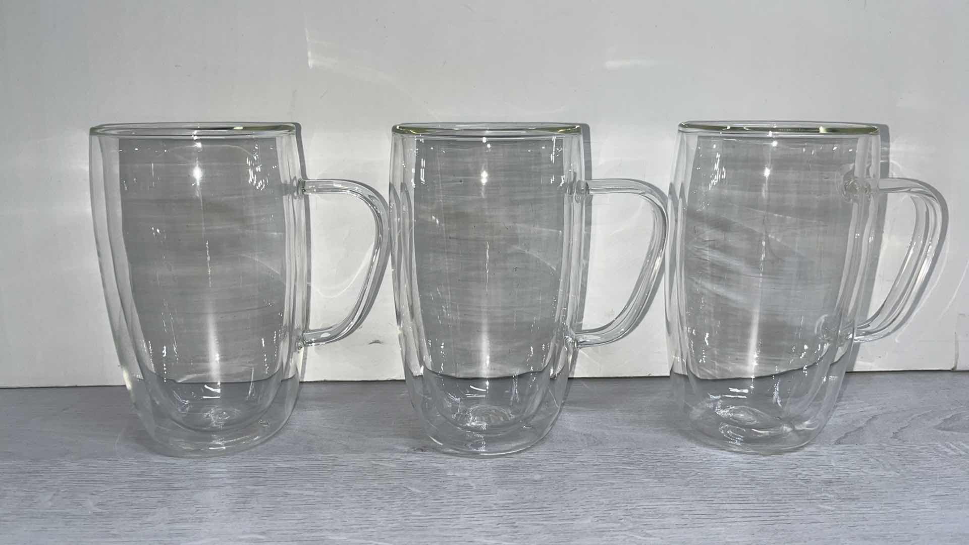 Photo 1 of DOUBLE WALL HEAT RESISTANT DRINKING GLASSES 5.75” (3)