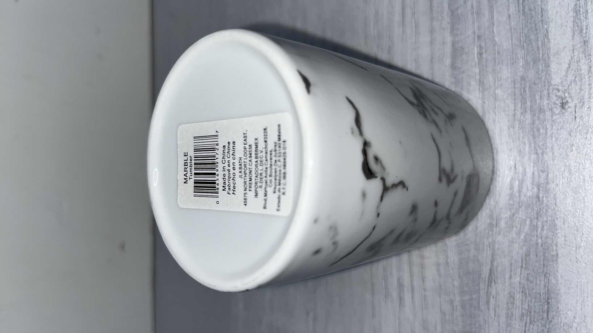 Photo 1 of JLA BATH MARBLE TUMBLER 2.75” X 4.25”