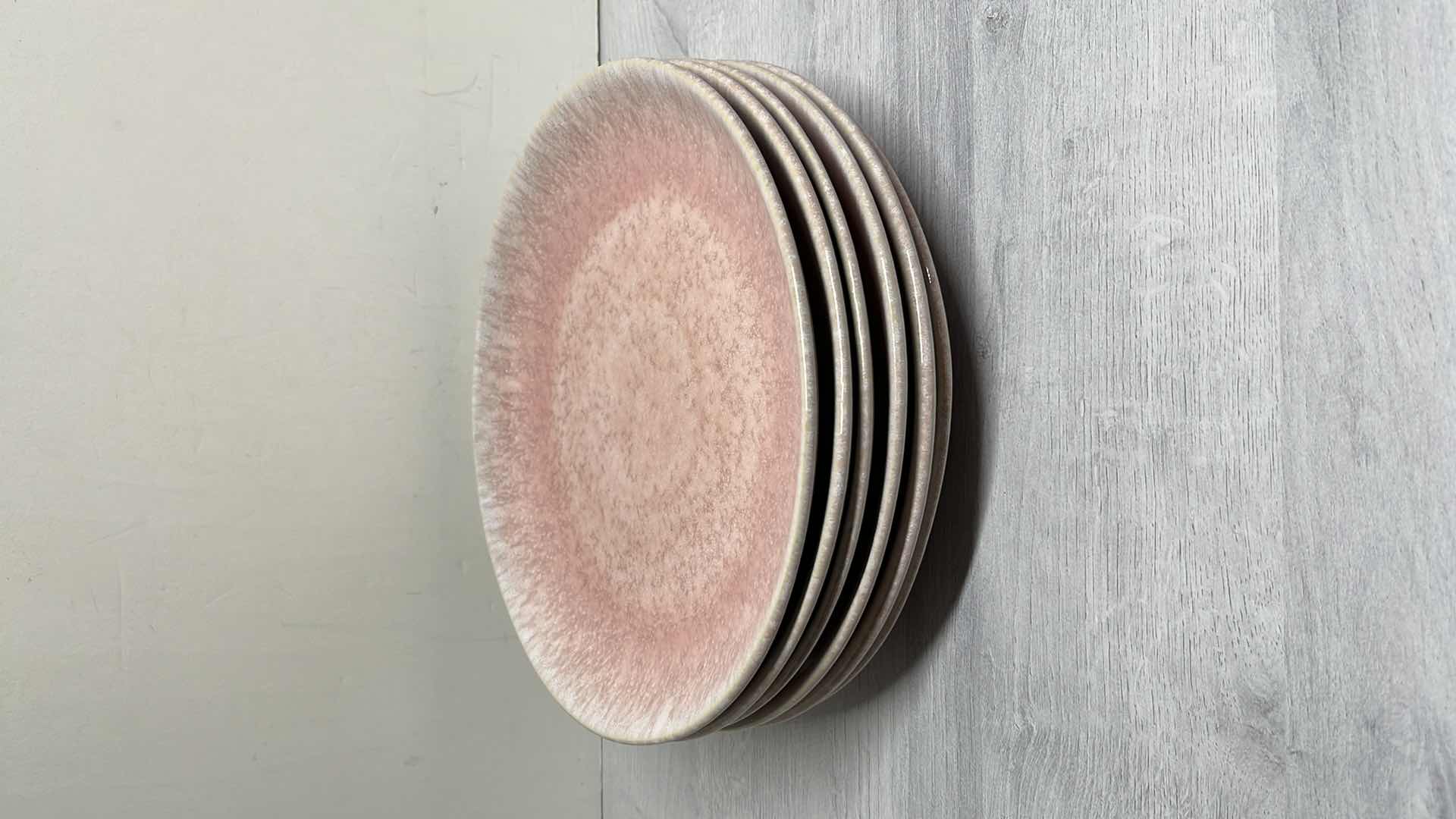 Photo 1 of WILLIAMS SONOMA CYPRUS REACTIVE GLAZE 10.25” DINNER PLATES, LIGHT PINK  (6)