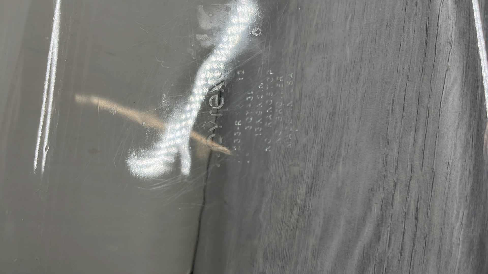 Photo 1 of PYREX CLEAR RECTANGULAR BAKING DISHES W HANDLES 2QT & 3QT (2)