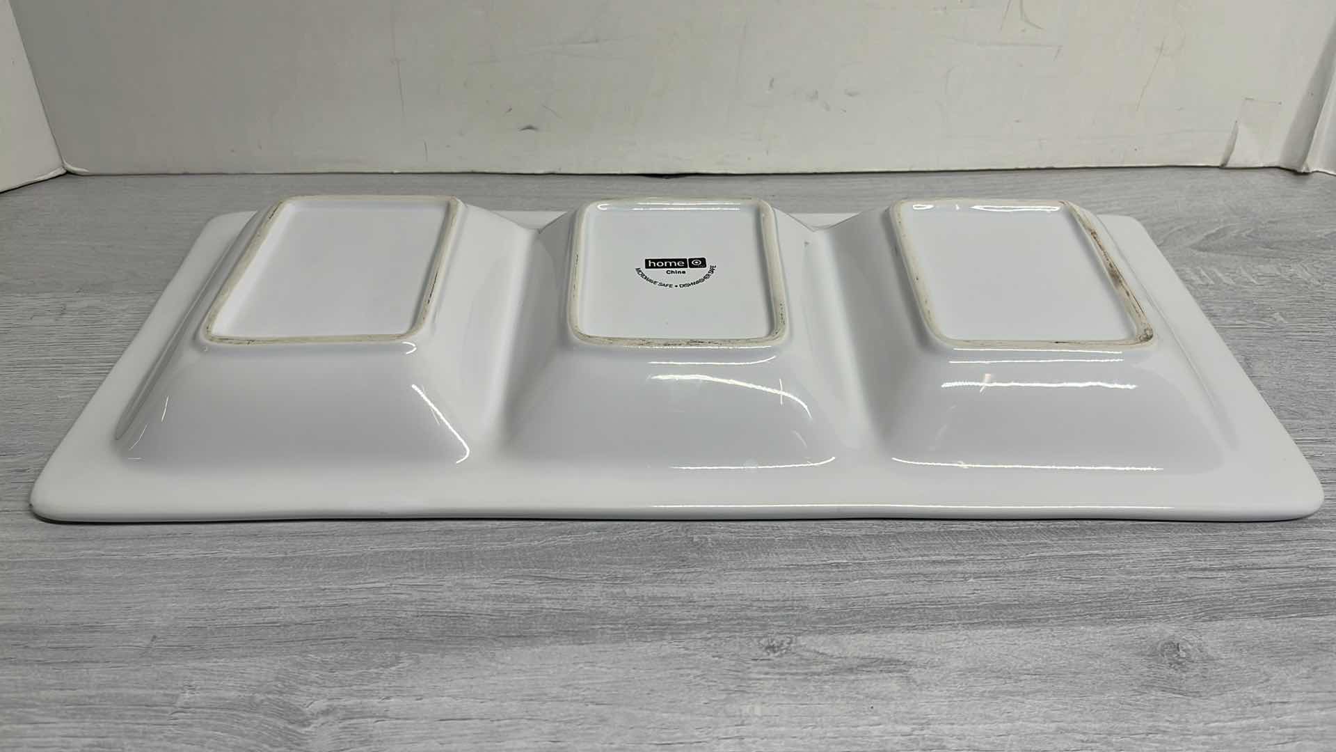 Photo 1 of TARGET HOME WHITE DIVIDED CERAMIC TRAY 7.25” X 16.5” H 1.5”