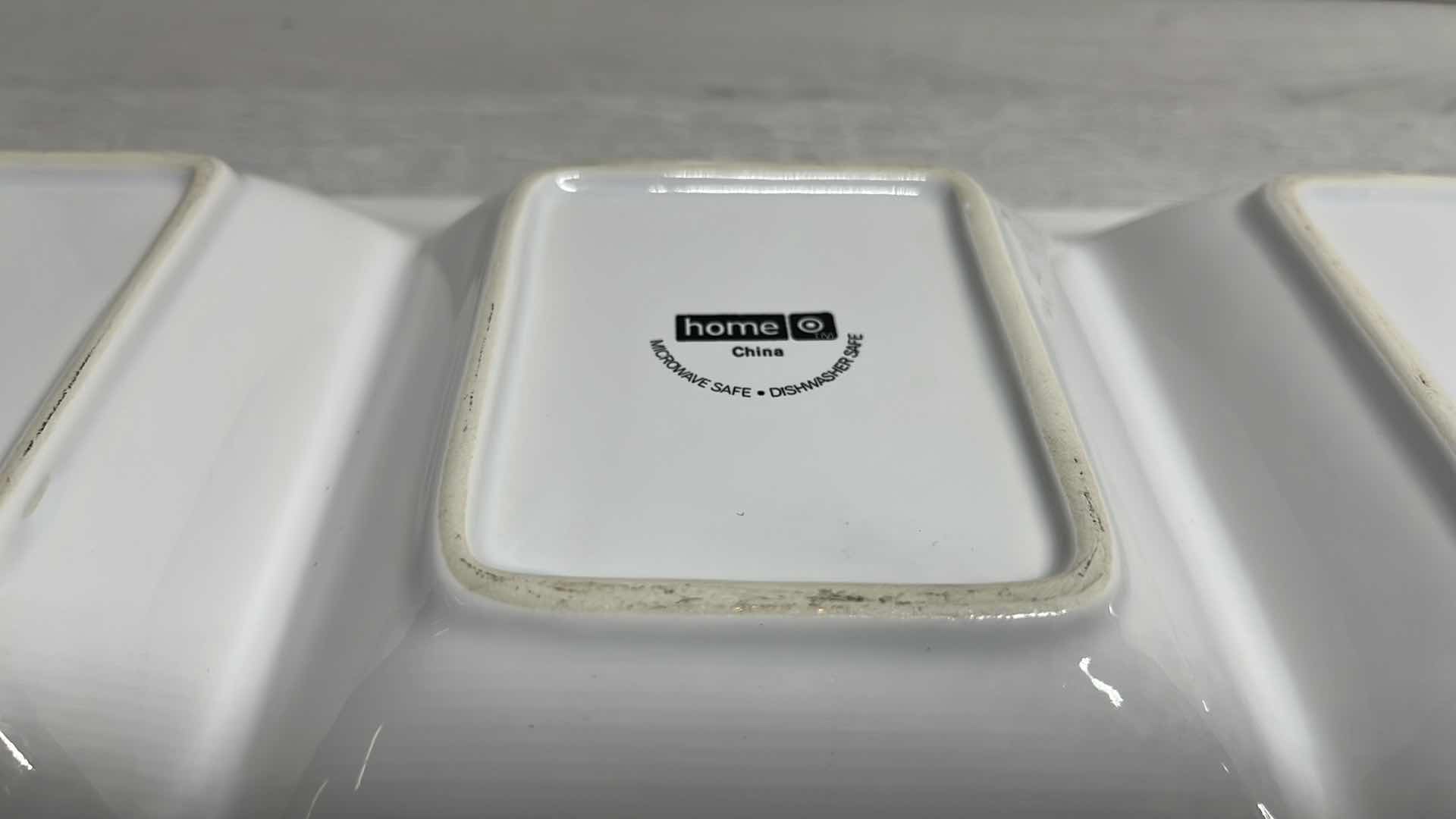 Photo 1 of TARGET HOME WHITE DIVIDED CERAMIC TRAY 7.25” X 16.5” H 1.5”