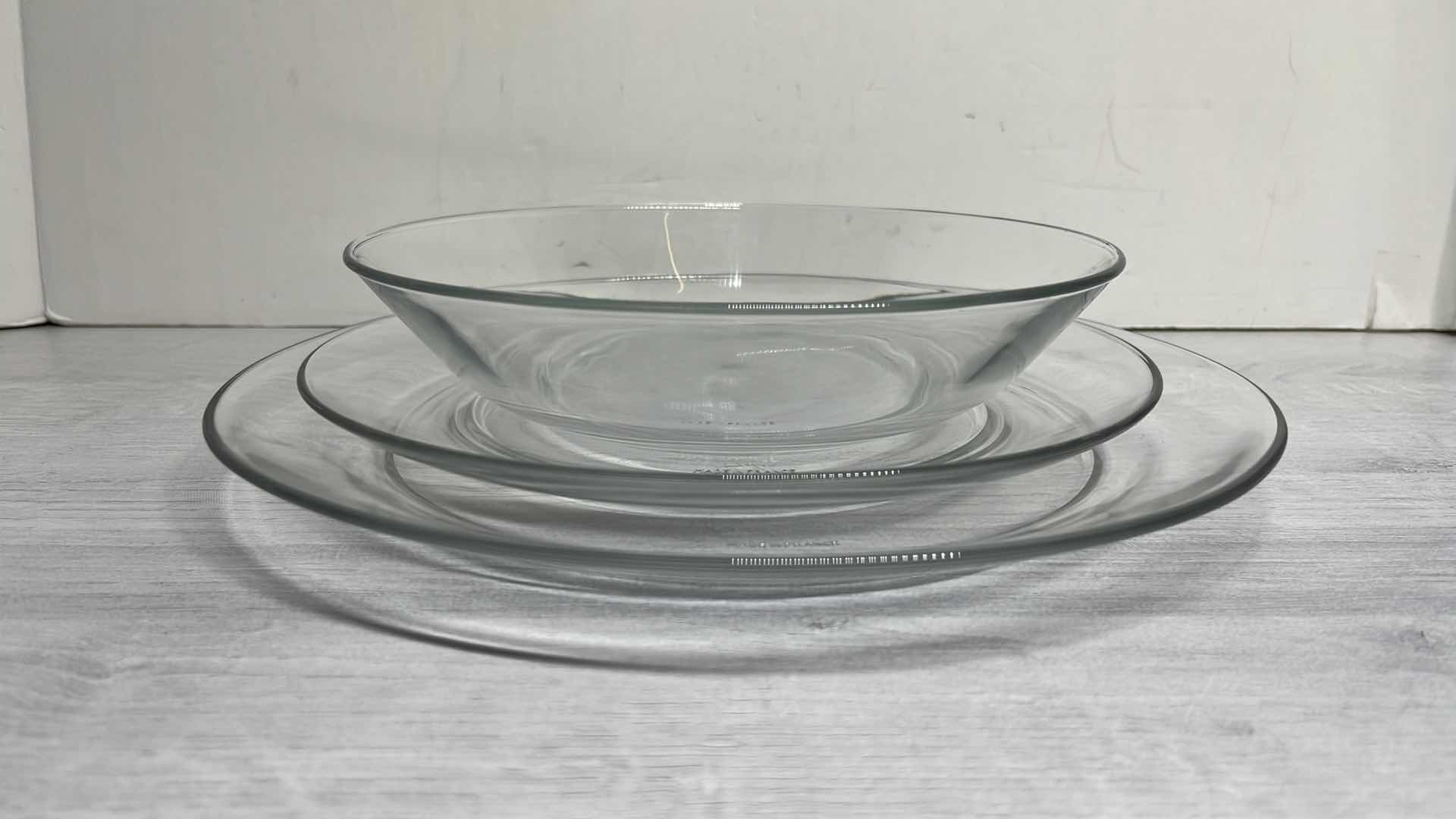 Photo 1 of DURALEX LYS CLEAR 12 PC DISH SET