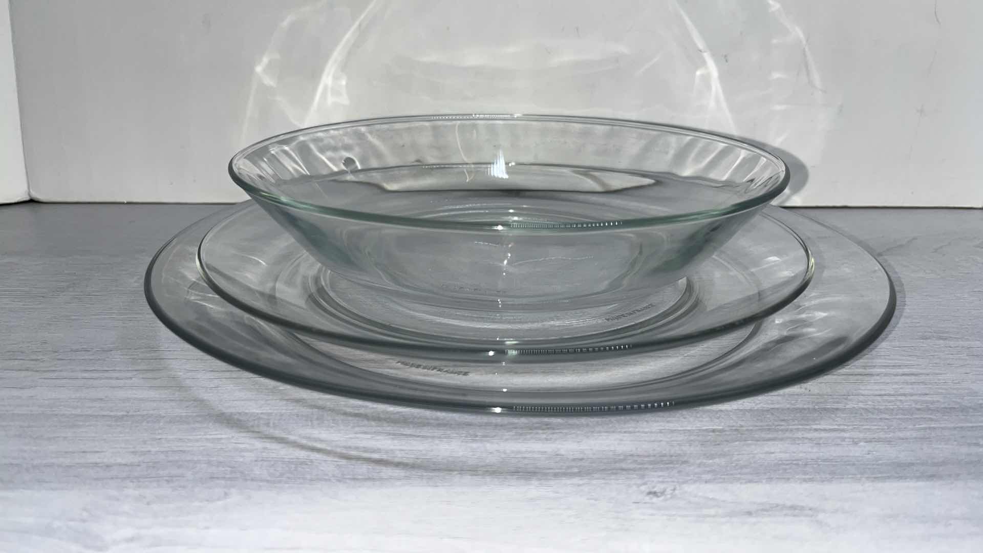 Photo 1 of DURALEX LYS CLEAR 12 PC DISH SET