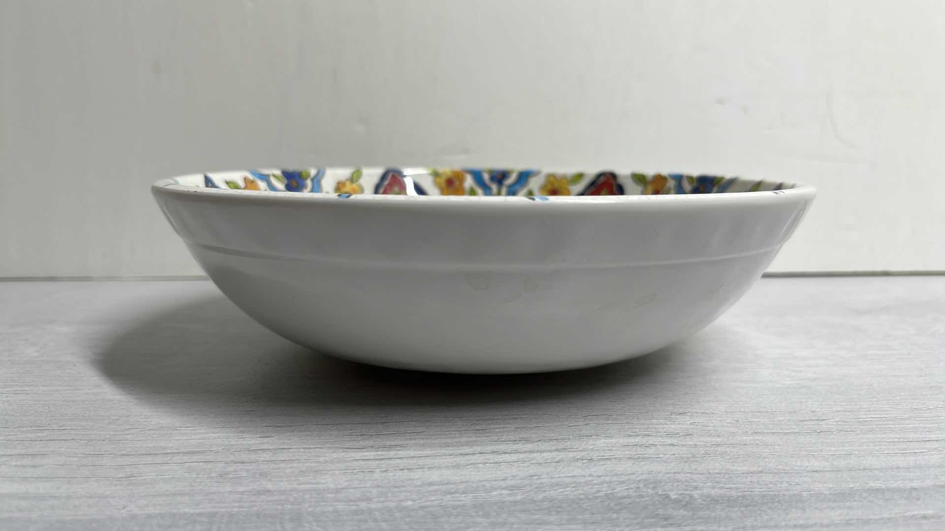 Photo 1 of IZNIK TILE OUTDOOR MELAMINE BOWLS 8” X 2.25” (4)
