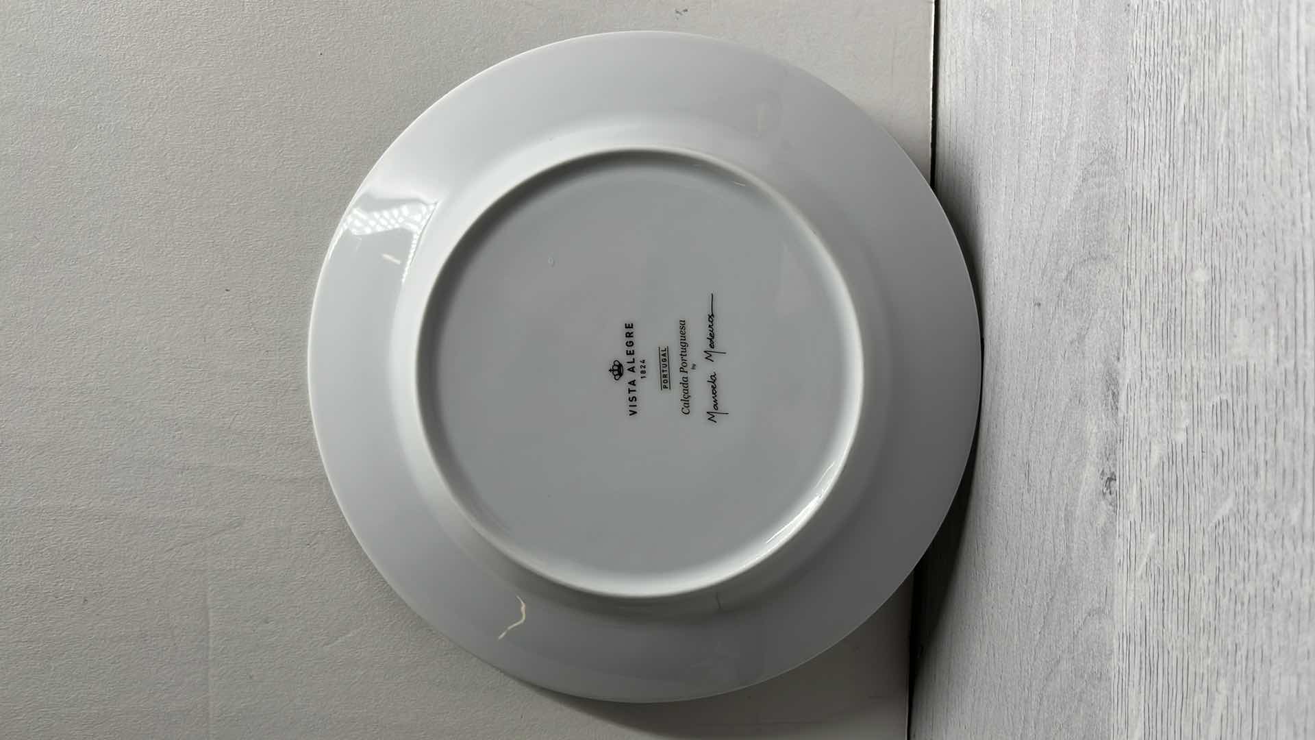 Photo 1 of VISTA ALEGRE CALCADA PORTUGUESA BY MANUELA MEDEIROS PORCELAIN DESSERT PLATES 8.25” (4)