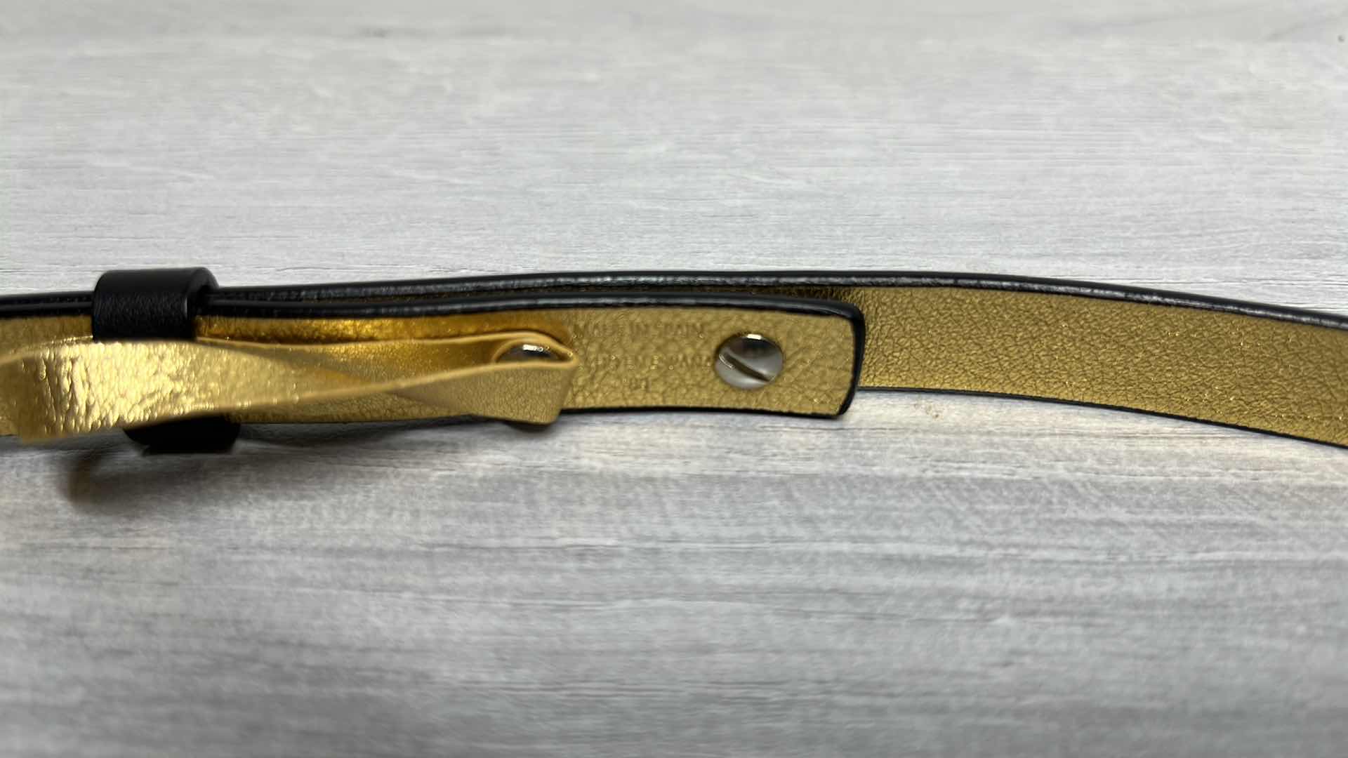 Photo 1 of CH CAROLINA HERRERA WOMENS BLACK LEATHER BOW SLIM BELT 80CM