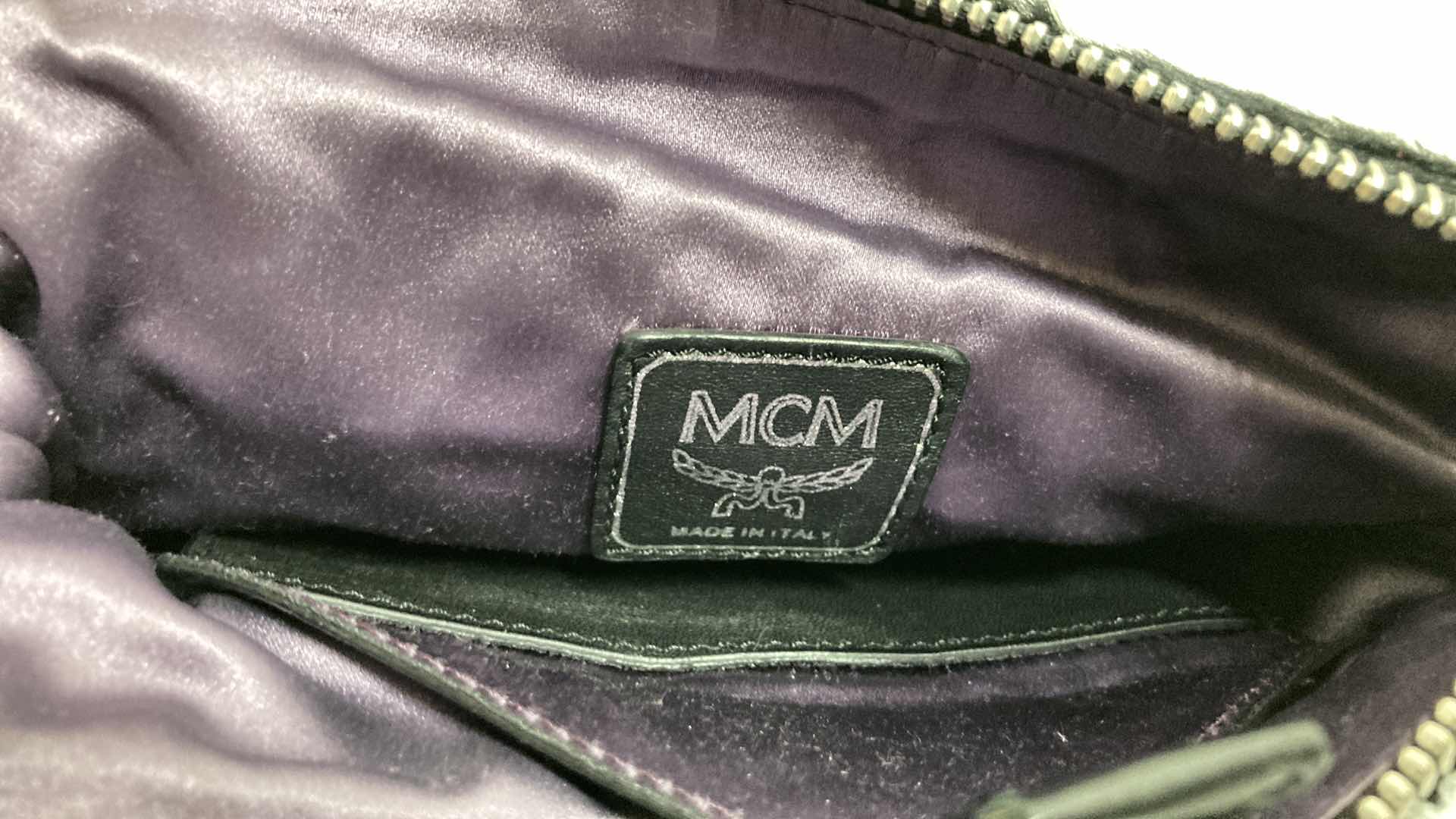 Photo 1 of MCM BLACK FUR HANDBAG MADE IN ITALY 9” X 7”