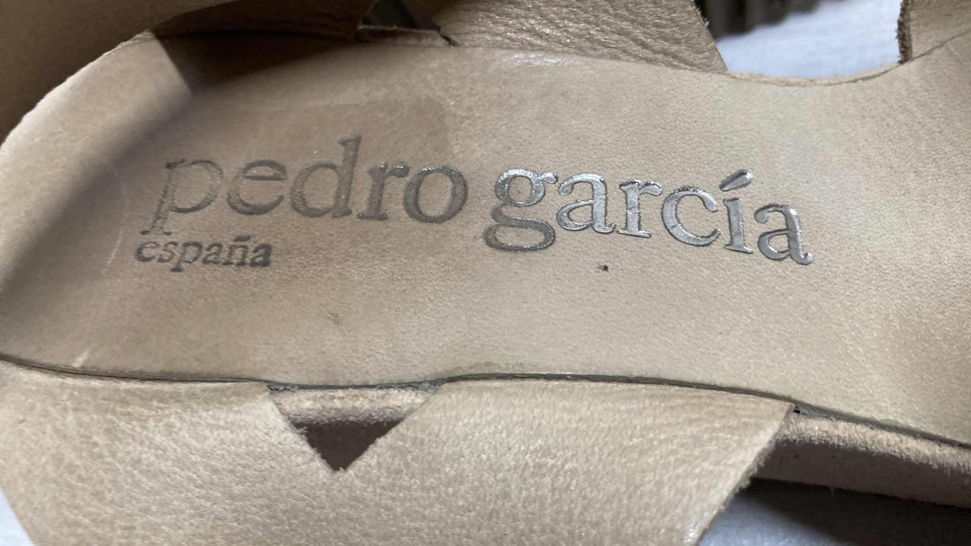 Photo 1 of PEDRO GARCIA BEIGE SUEDE WEDGES SIZE US 9/9.5