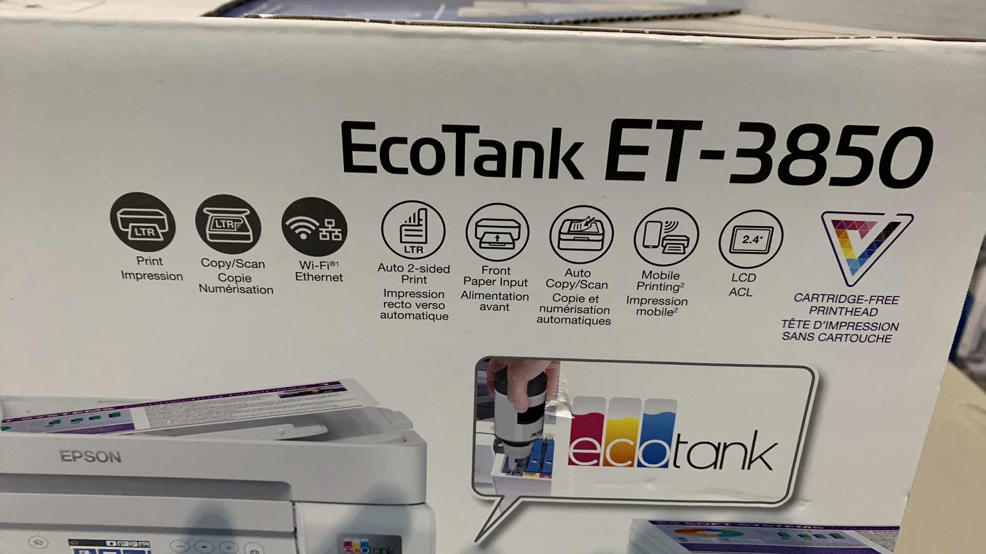 Photo 1 of EPSON ECOTANK ET-3850 