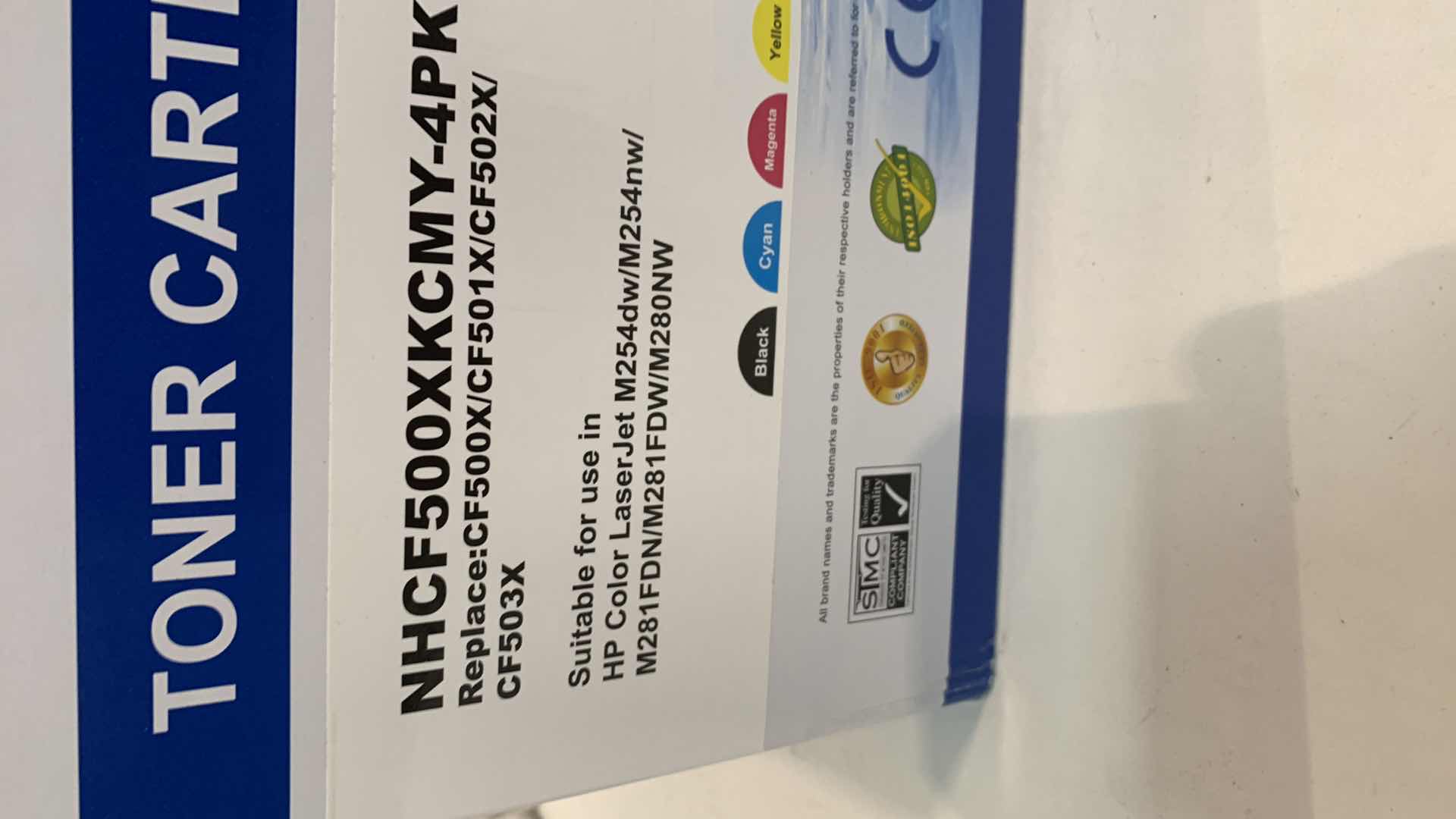 Photo 1 of HP COLOR LASER JET M254DW TONER CARTRIDGES 4PACK