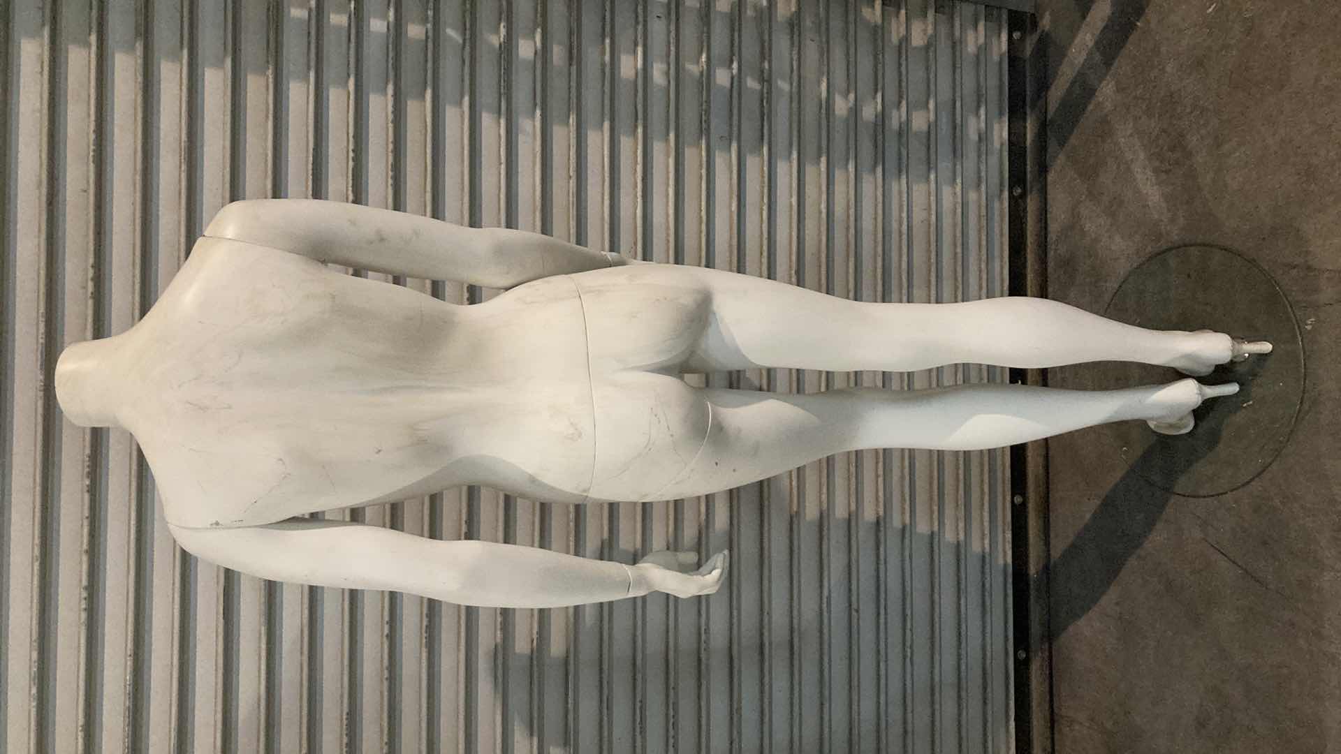 Photo 1 of FEMALE MANNEQUIN FULL BODY W 16” GLASS BASE 24” X 12” H63”