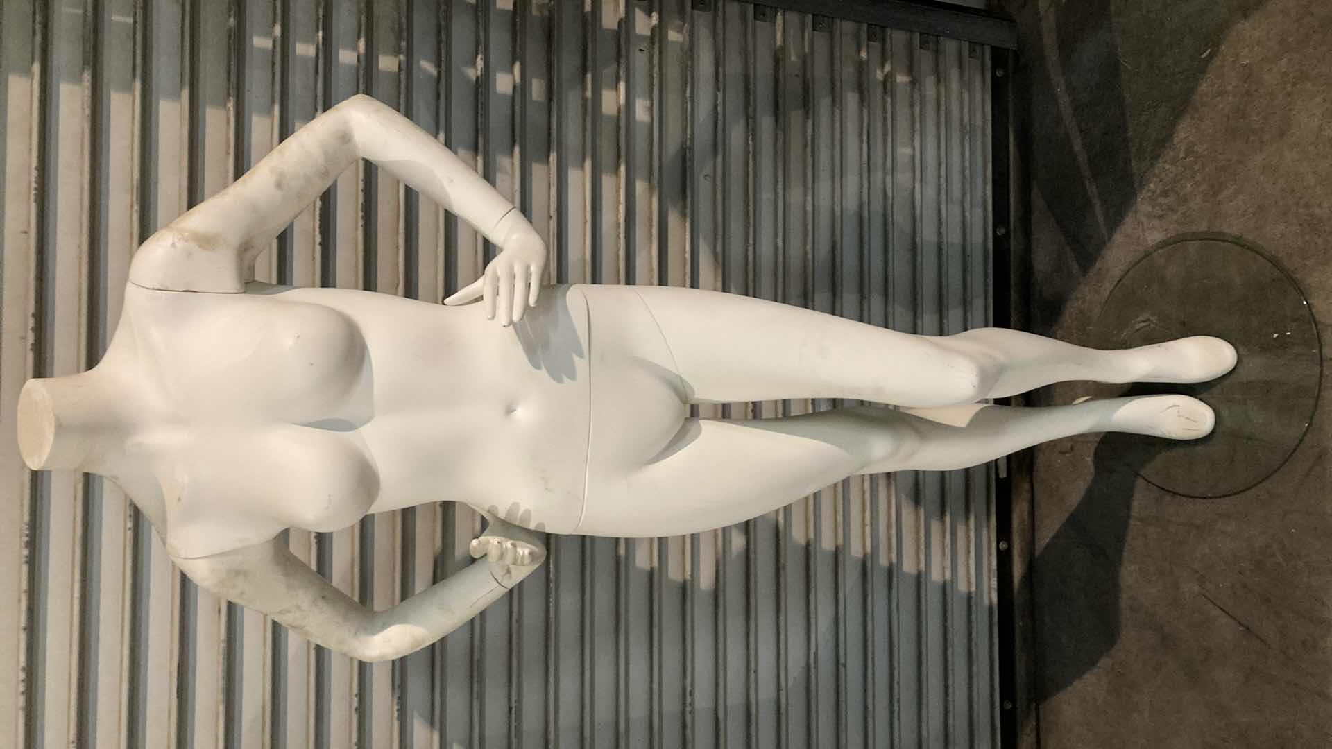 Photo 1 of FEMALE MANNEQUIN FULL BODY W 16” GLASS BASE 29” X 12” H63”