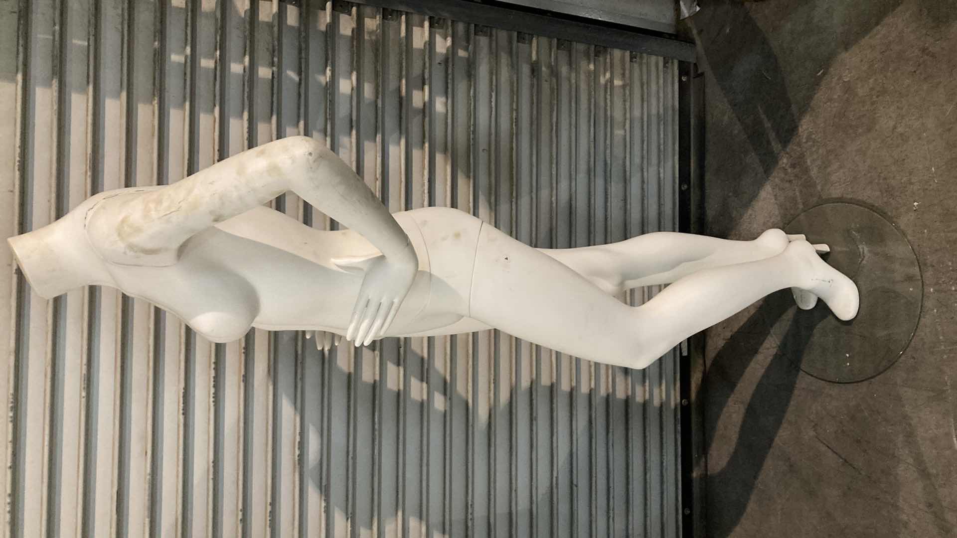 Photo 1 of FEMALE MANNEQUIN FULL BODY W 16” GLASS BASE 29” X 12” H63”