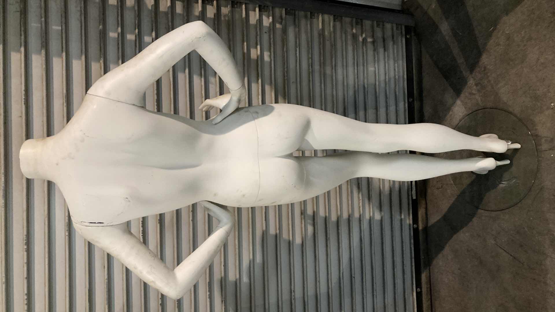 Photo 1 of FEMALE MANNEQUIN FULL BODY W 16” GLASS BASE 29” X 12” H63”