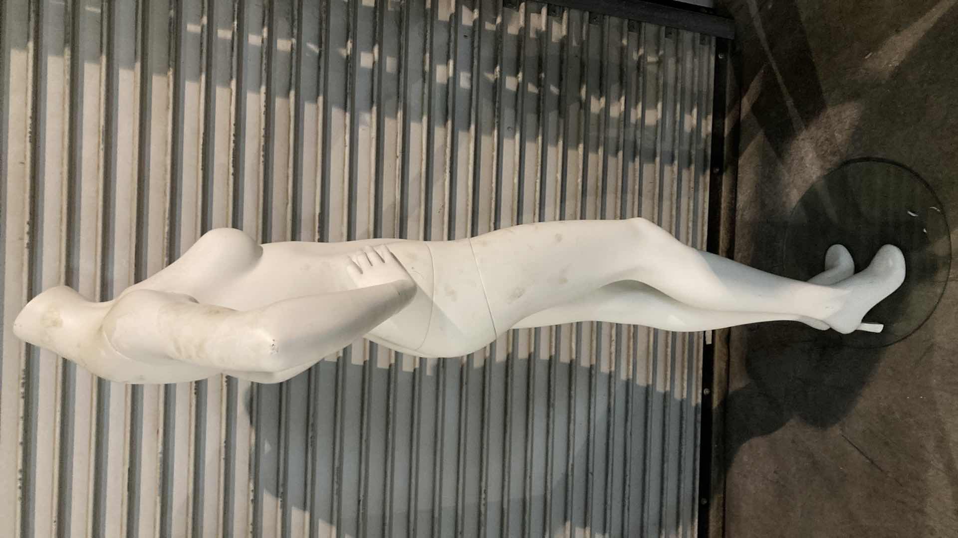 Photo 1 of FEMALE MANNEQUIN FULL BODY W 16” GLASS BASE 29” X 12” H63”