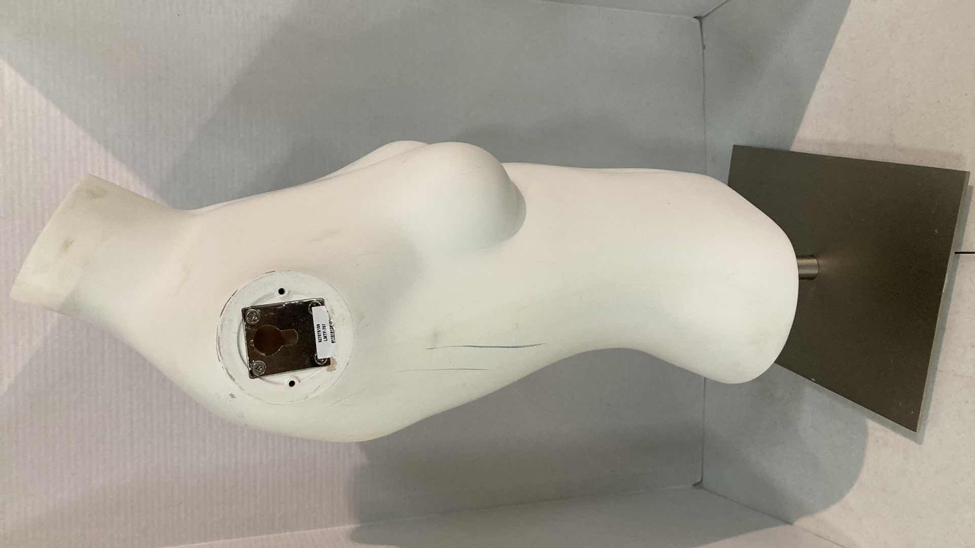 View 2 of FEMALE MANNEQUIN TORSO W STEEL BASE 12” X 9” H30”