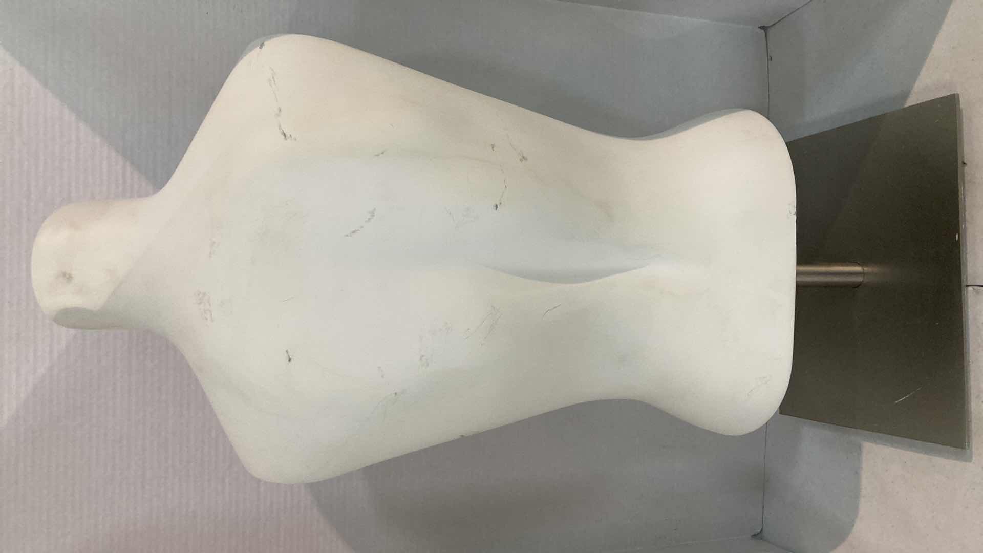 View 3 of FEMALE MANNEQUIN TORSO W STEEL BASE 12” X 9” H30”