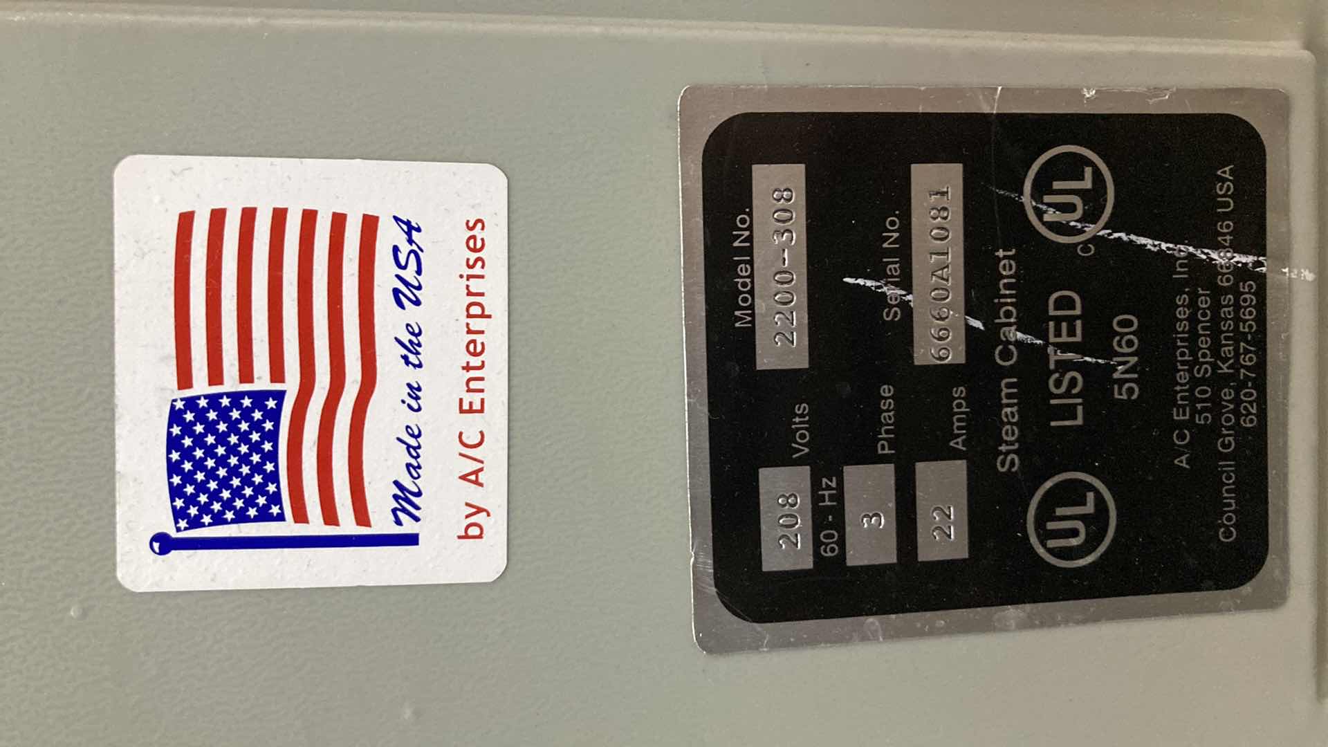 Photo 1 of AC ENTERPRISES GARMENT DREAM STEAMER MODEL 2200-308 240V