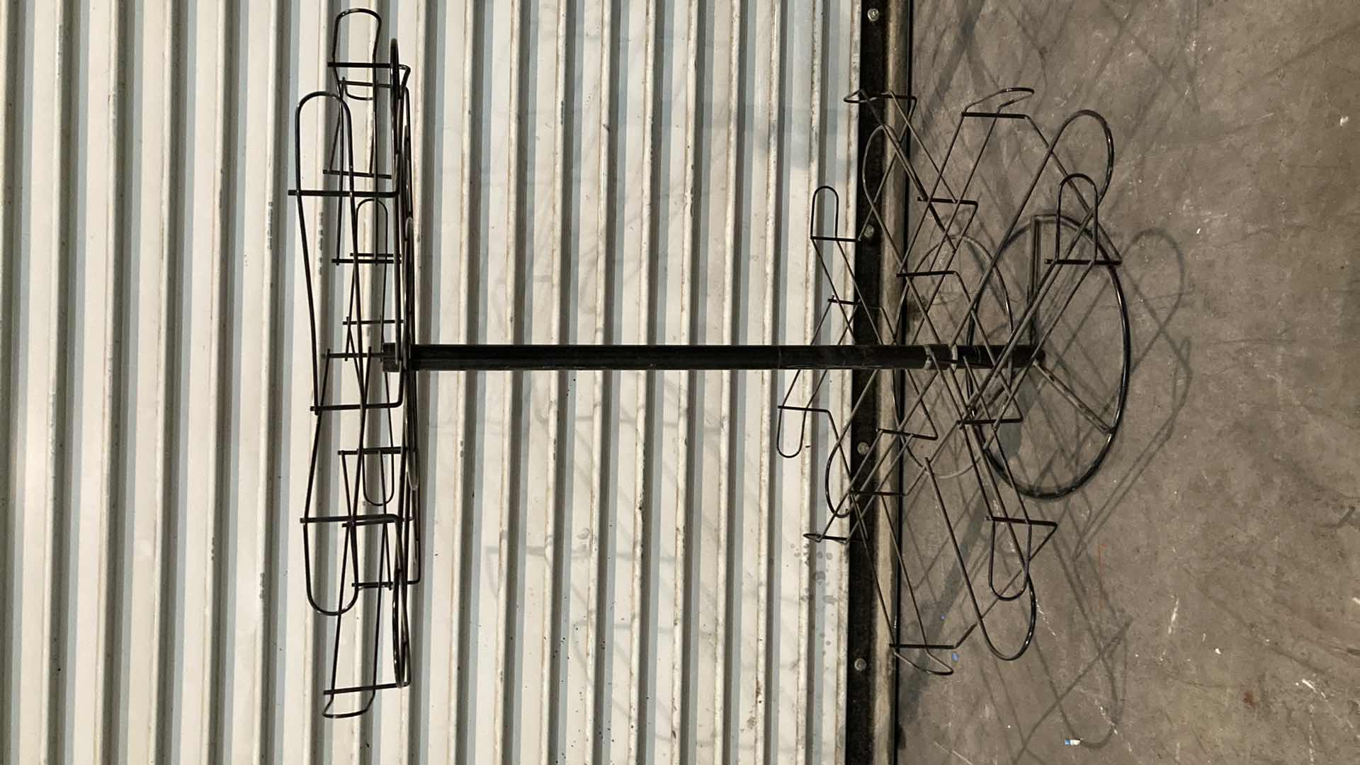 Photo 1 of BLACK COATED METAL DISPLAY STAND 24” X 29”