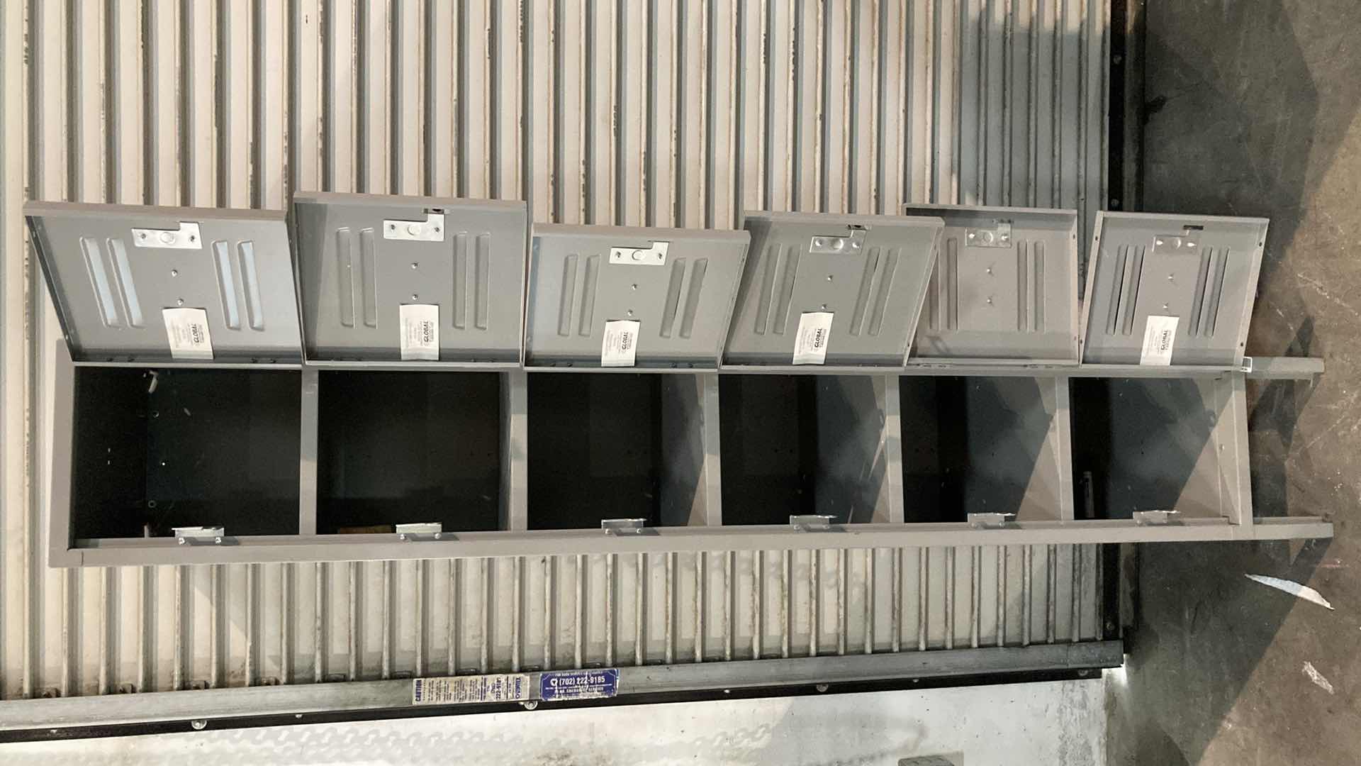 Photo 1 of GLOBAL 6 COMPARTMENT METAL LOCKERS 12” X 19” H78”