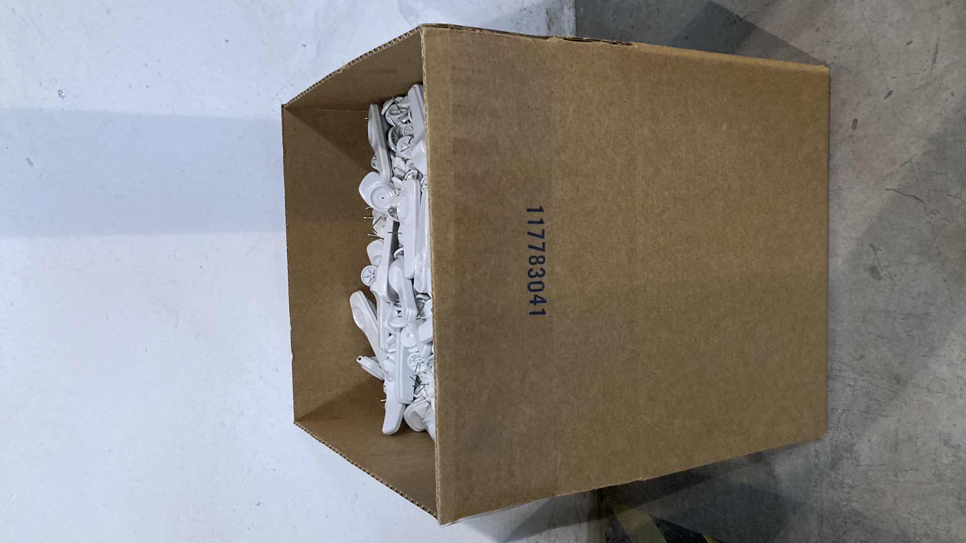 Photo 1 of RETAIL 3.5” SECURITY TAGS W LOCK PINS (APPROX 250-350) BOX DIMENSIONS 12” X 12” H15”