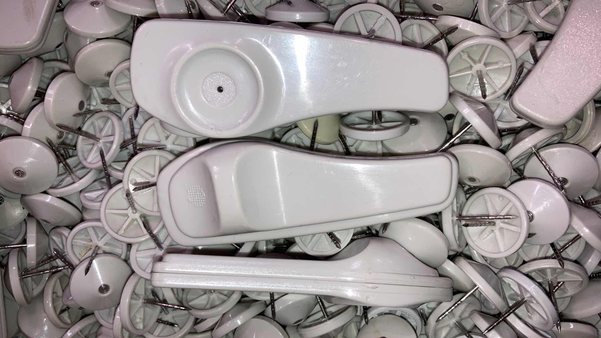 Photo 1 of RETAIL 3.5” SECURITY TAGS W LOCK PINS (APPROX 250-350) BOX DIMENSIONS 12” X 12” H15”