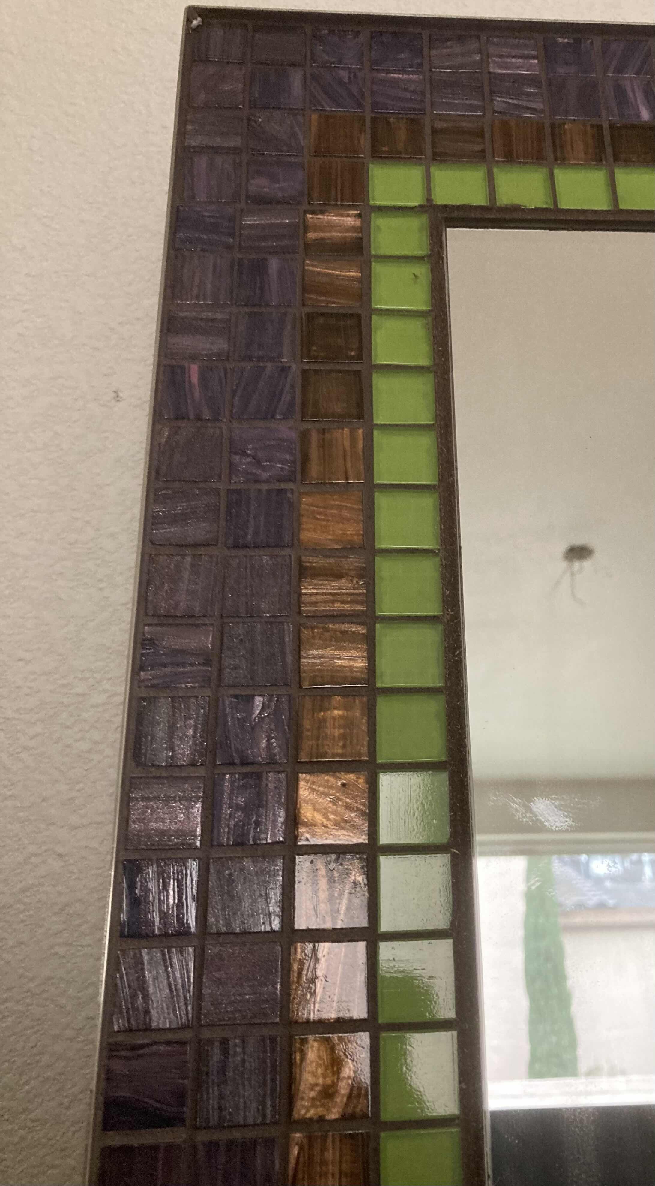 Photo 4 of NEW ELECTRIC MIRROR BUILT-IN 15” LCD TV SCREEN CUSTOM MADE MOSAIC TILE FRAMED MIRROR 47.75” X 2” H38.5”